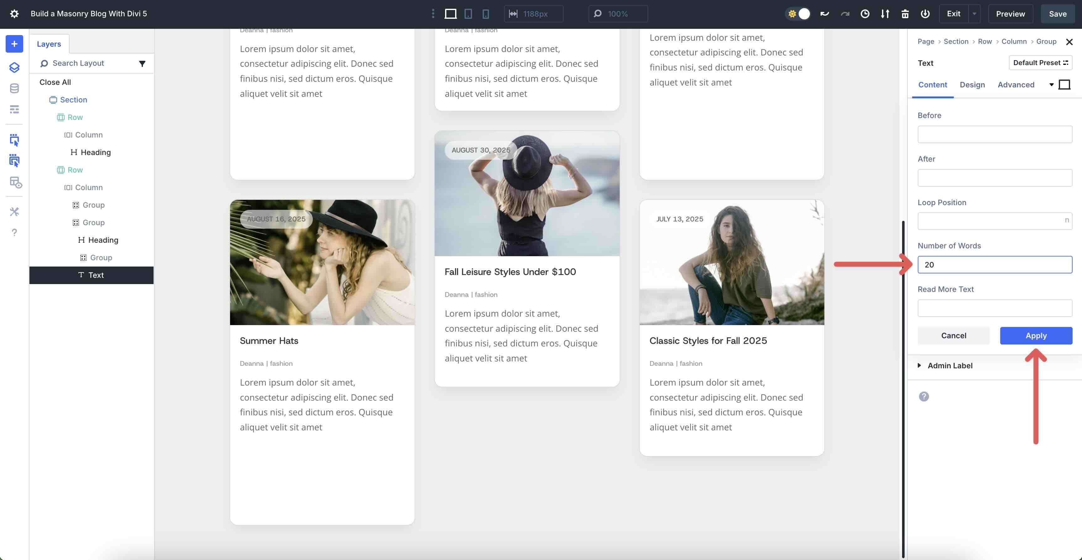 Masonry Blog With Divi 5