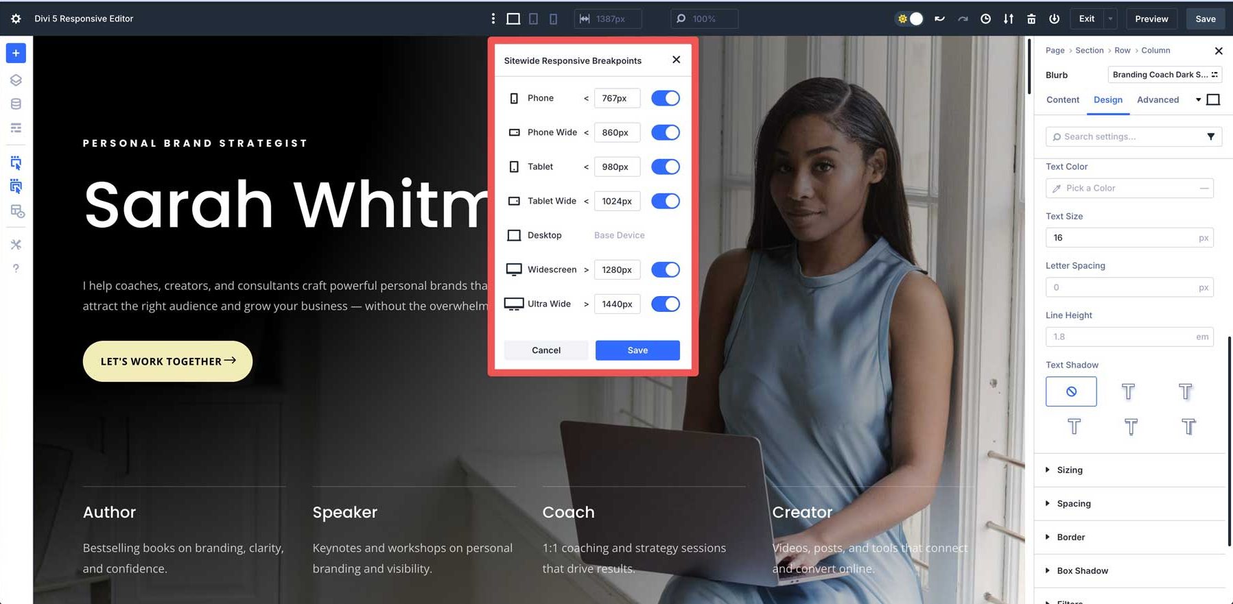 Divi 5 Customizable Responsive Breakpoints