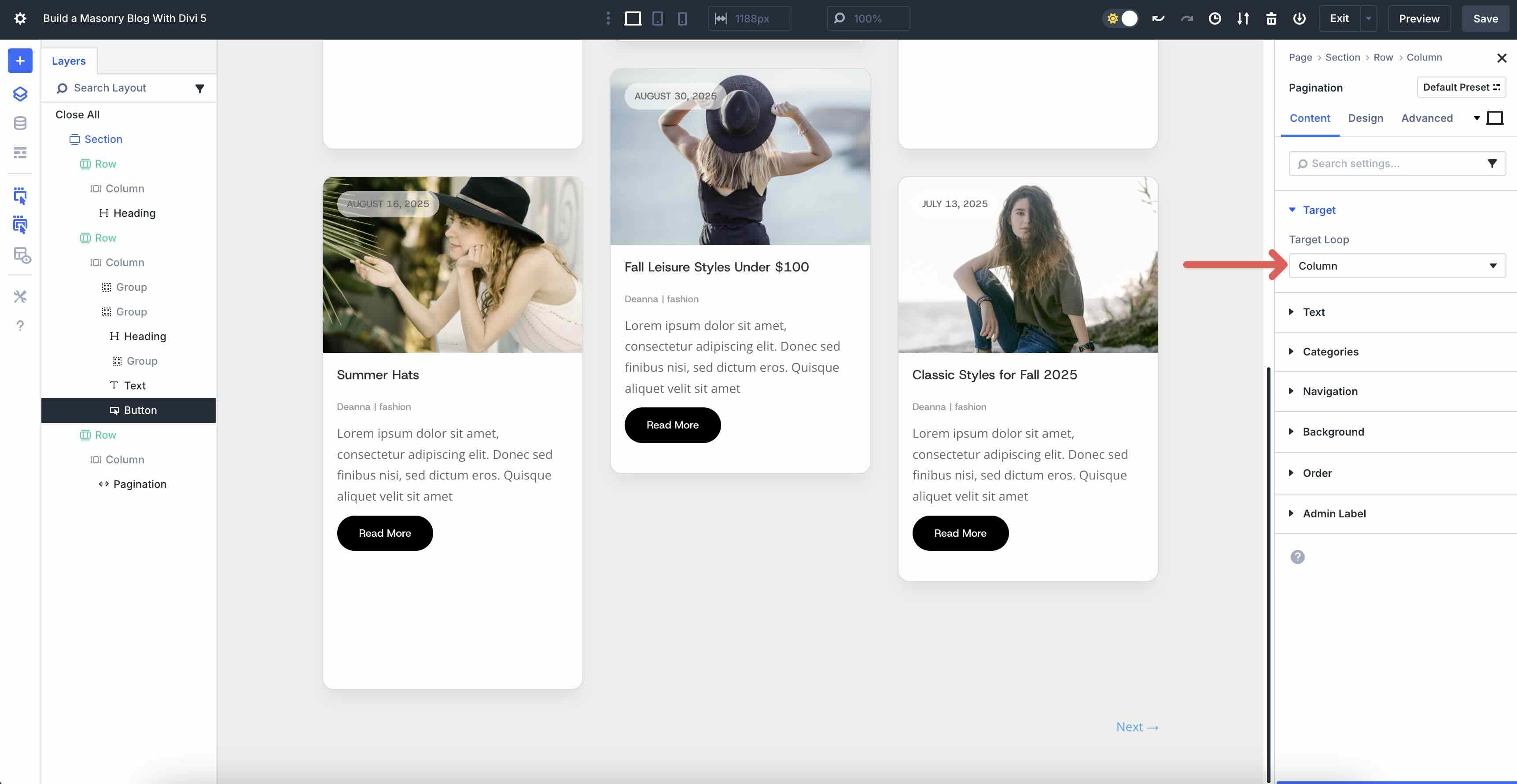 Masonry Blog With Divi 5