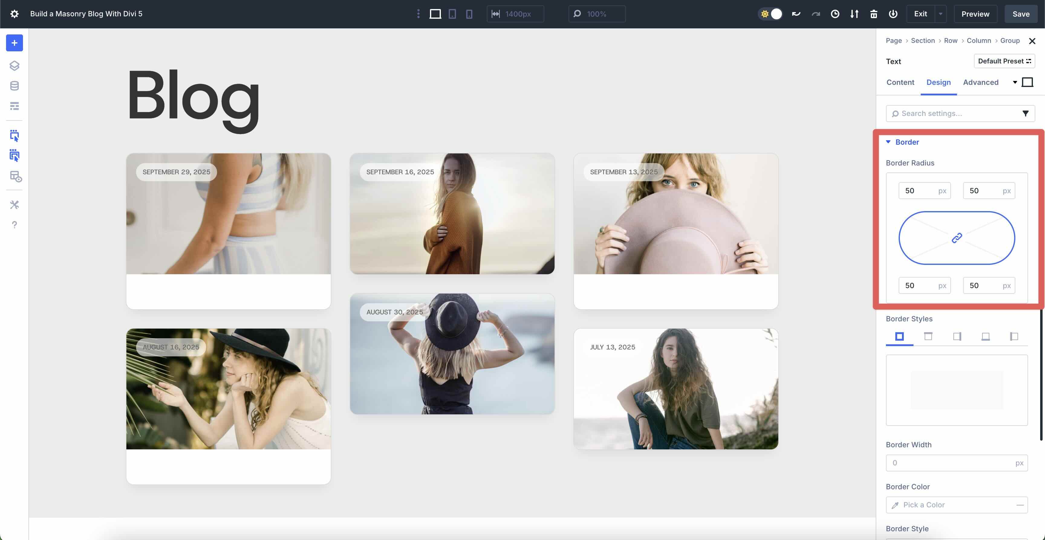 Masonry Blog With Divi 5