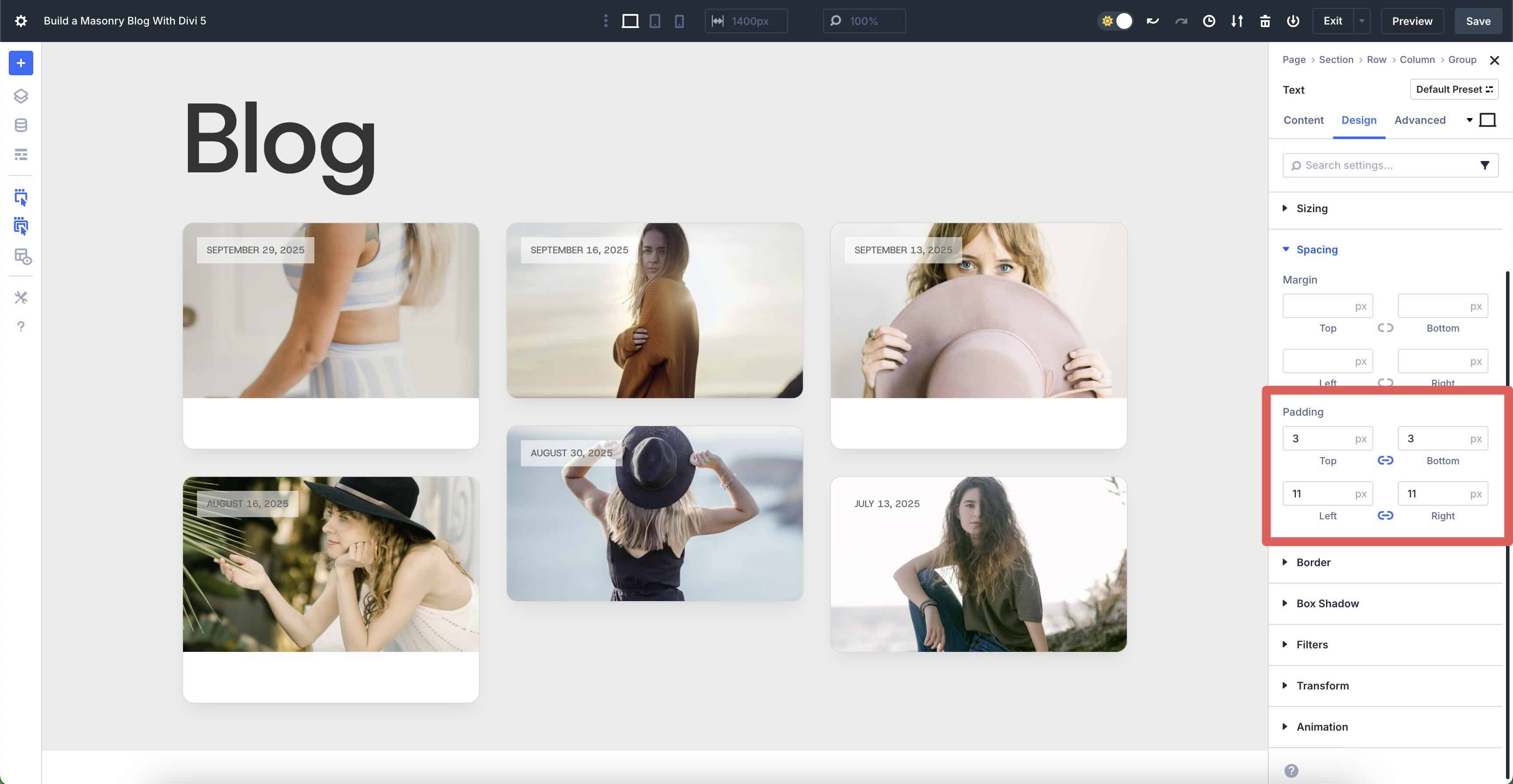 Masonry Blog With Divi 5