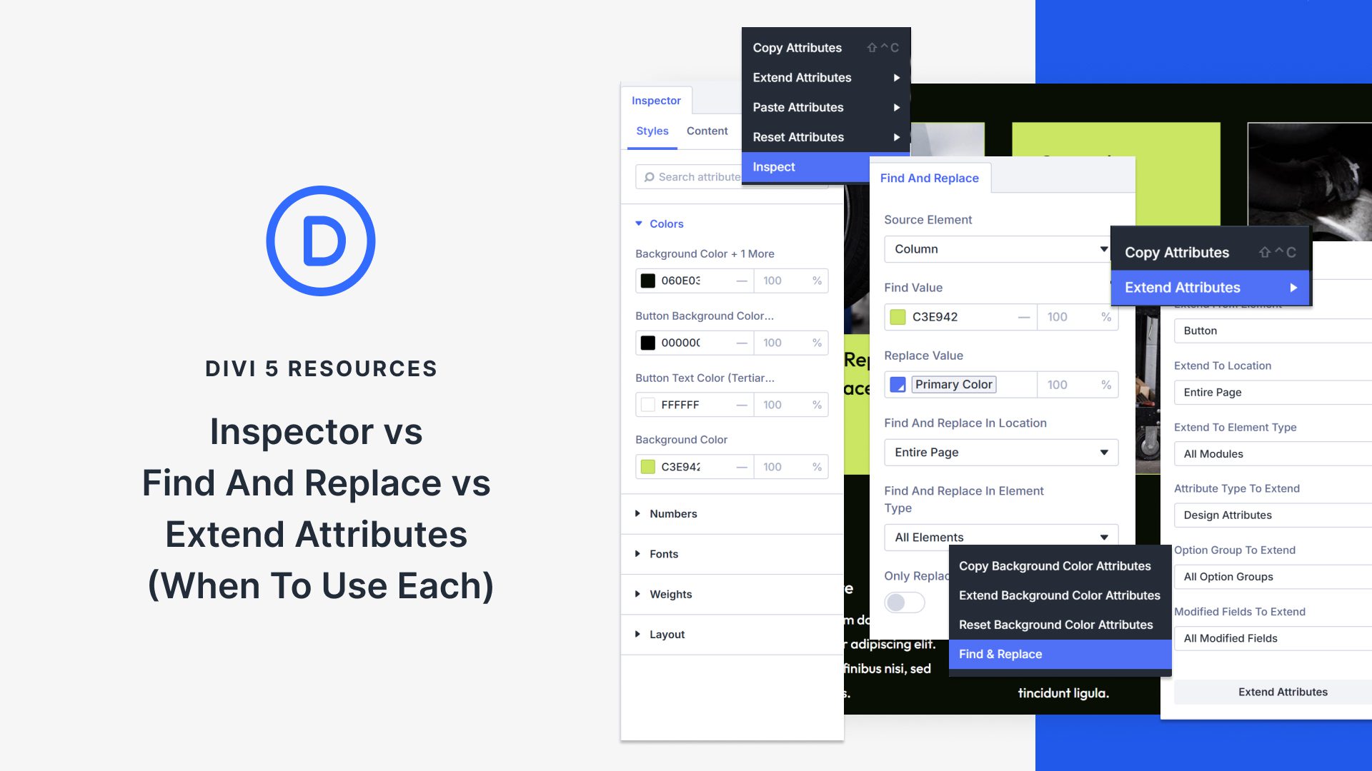 Inspector vs Find And Replace vs Extend Attributes (When To Use Each)