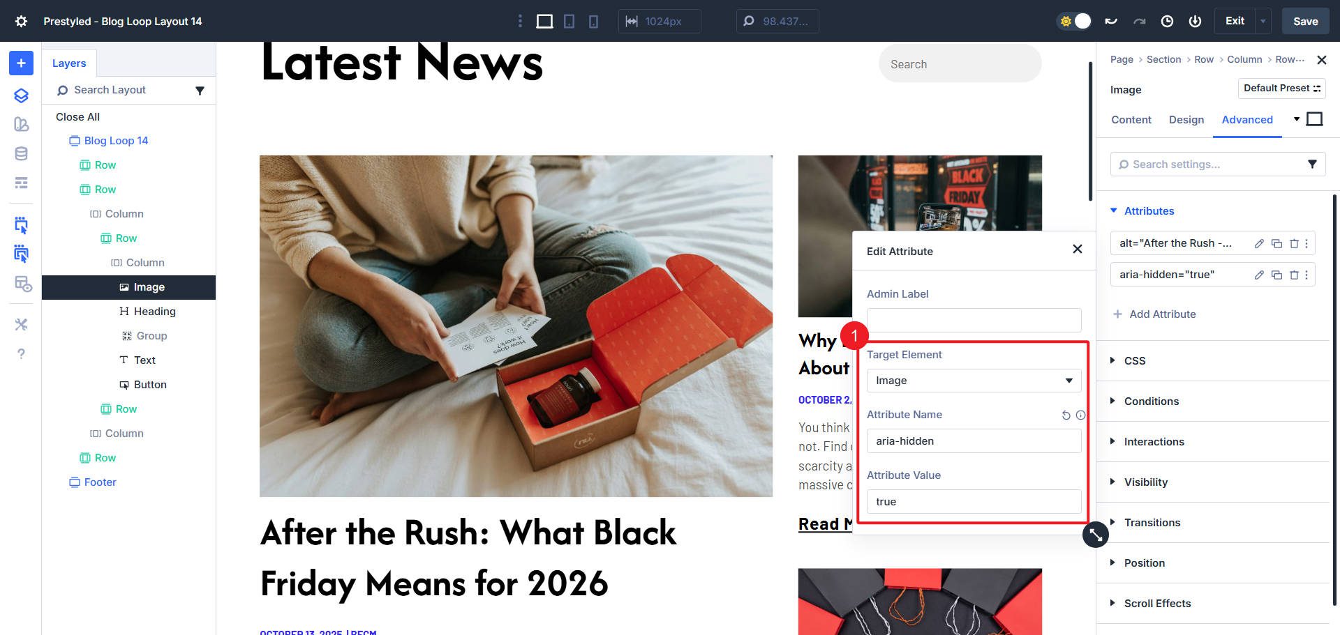 Target Image, Name Aria-Hidden, value true