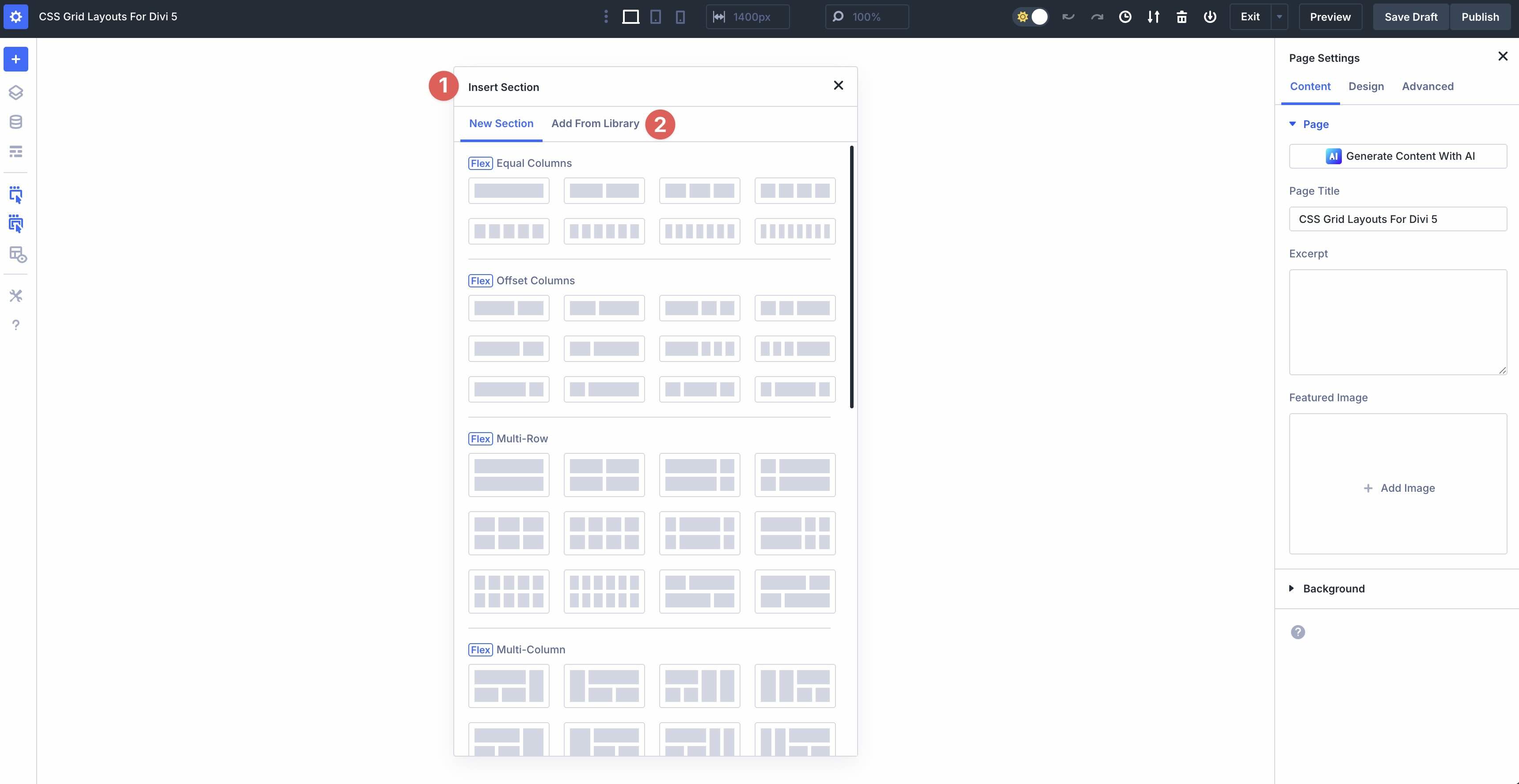 Cloud Sections For Divi 5
