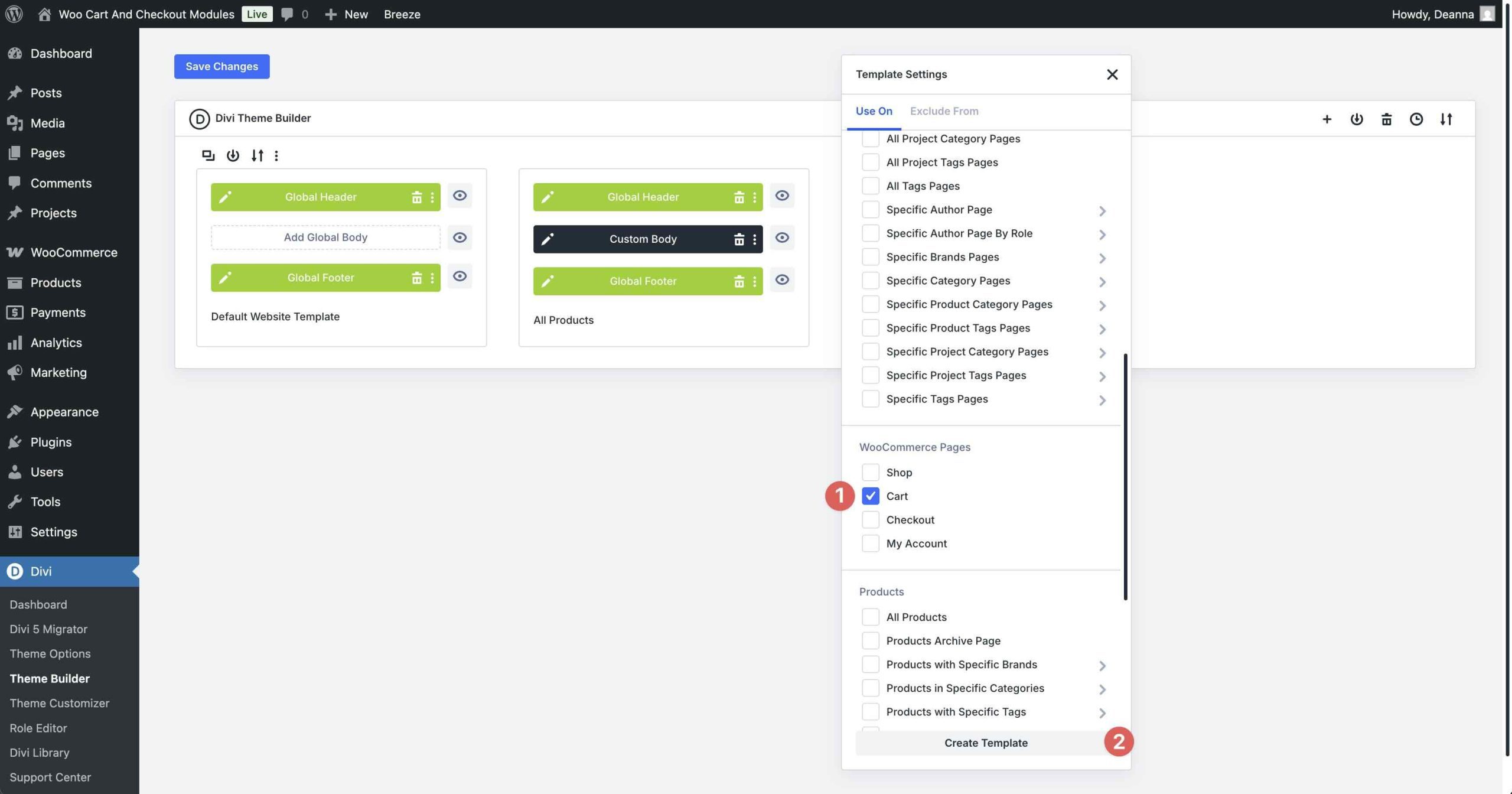Divi 5 Woo Cart & Checkout Modules