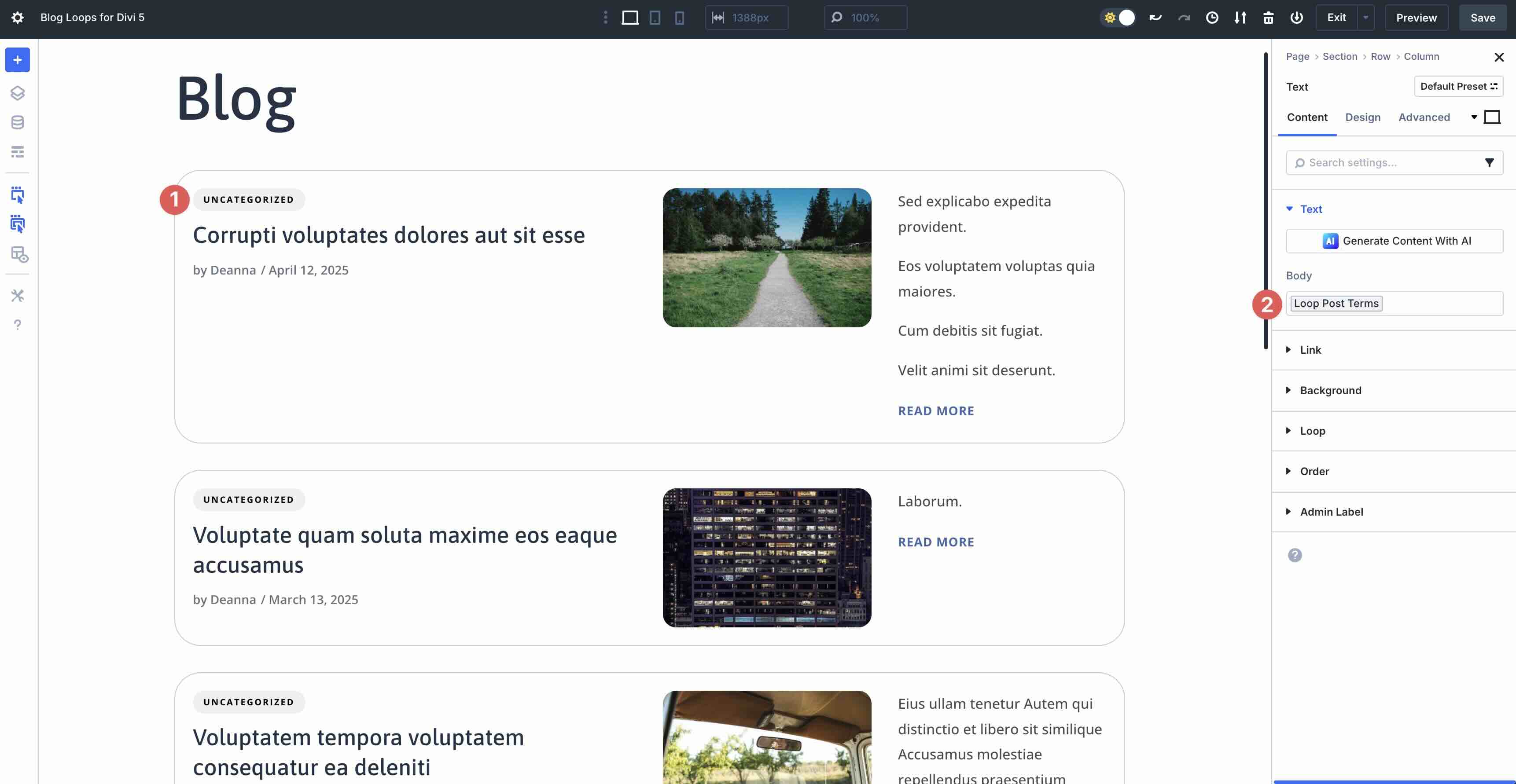Blog Loops For Divi 5
