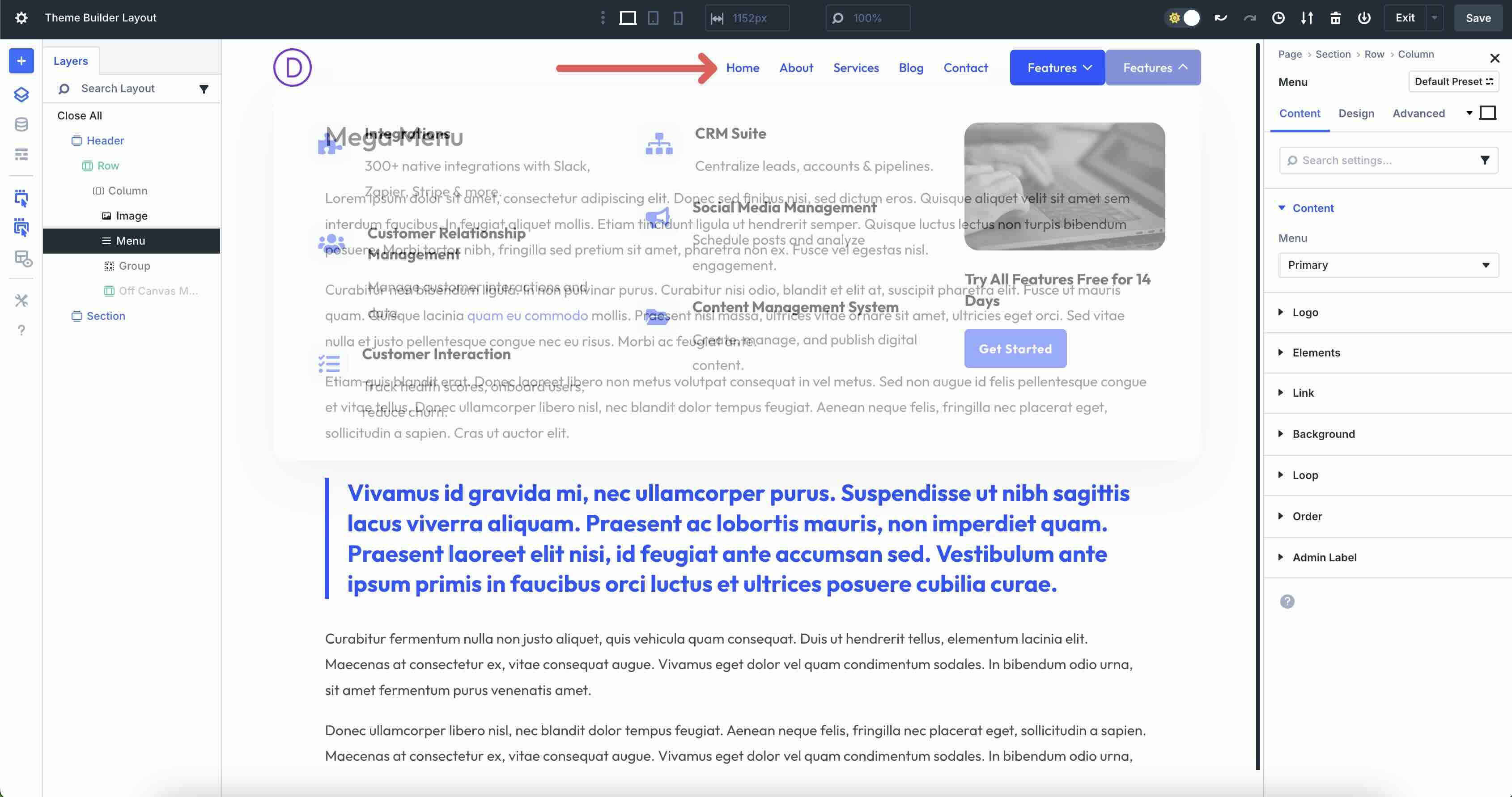 Off Canvas Menus For Divi 5