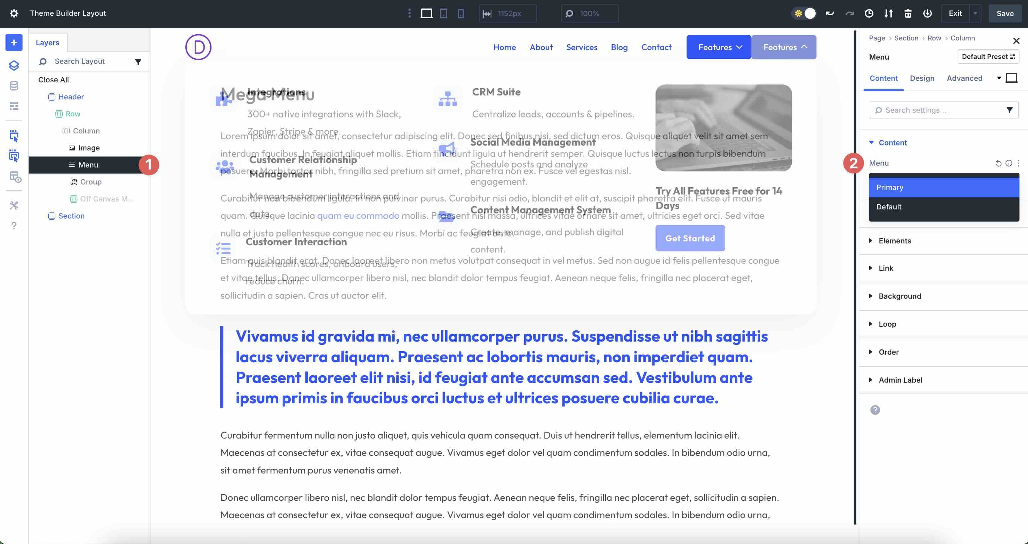 Off Canvas Menus For Divi 5