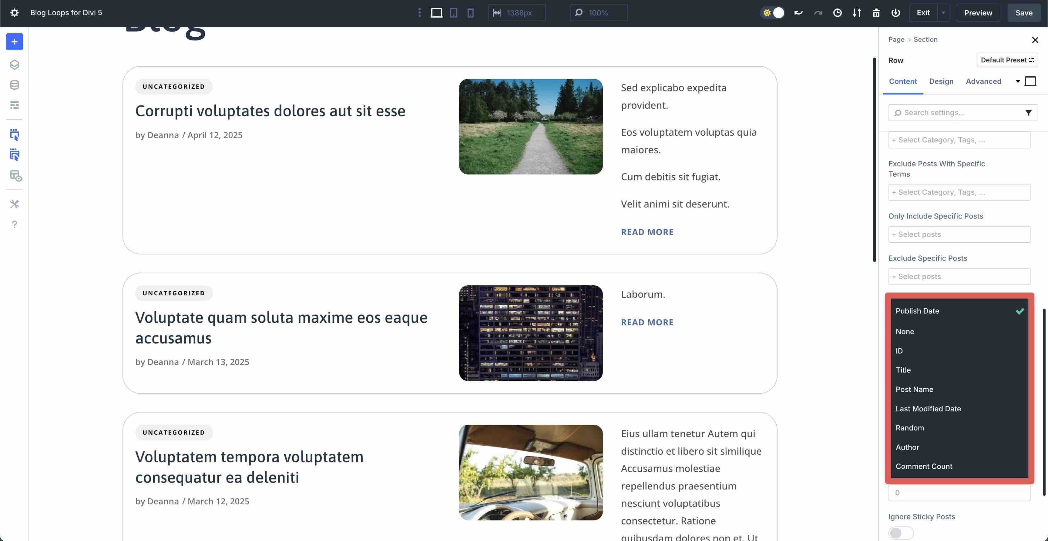 Blog Loops For Divi 5