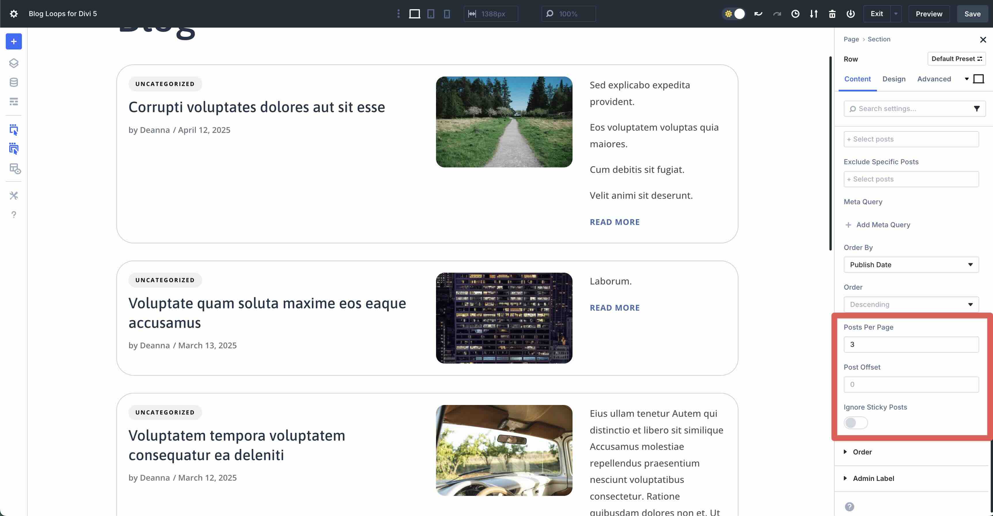 Blog Loops For Divi 5
