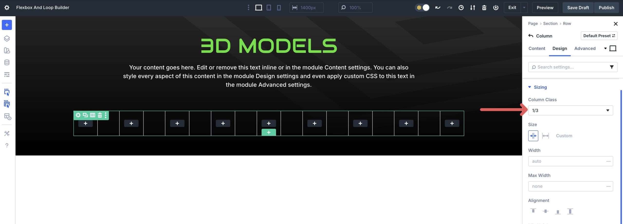 Flexbox & Loop Builder