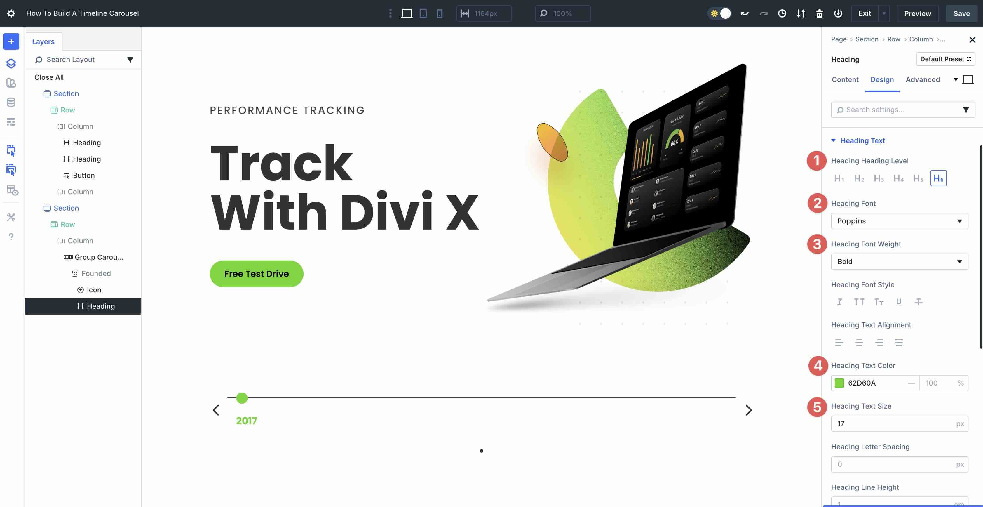 Build A Timeline Carousel With Divi 5