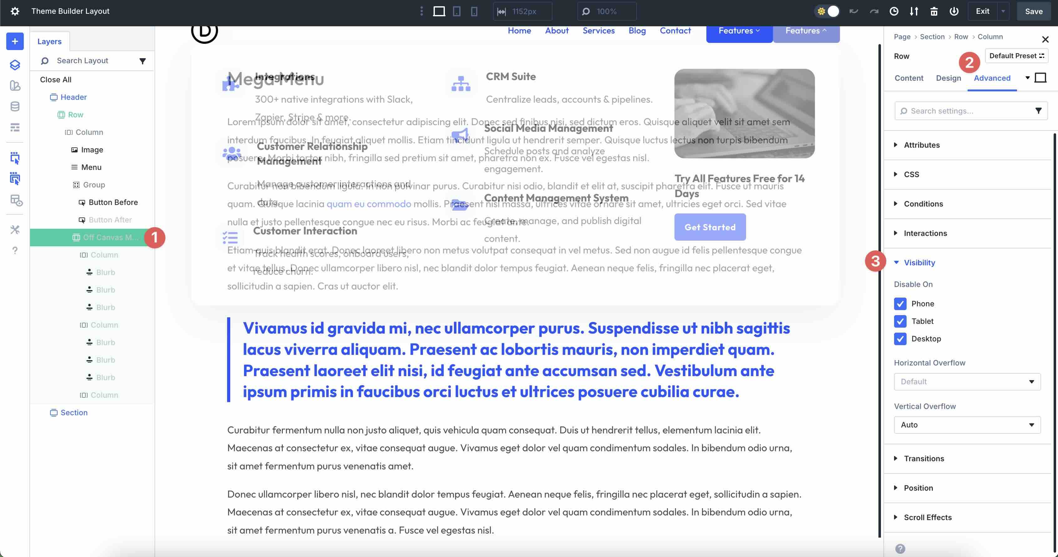 Off Canvas Menus For Divi 5