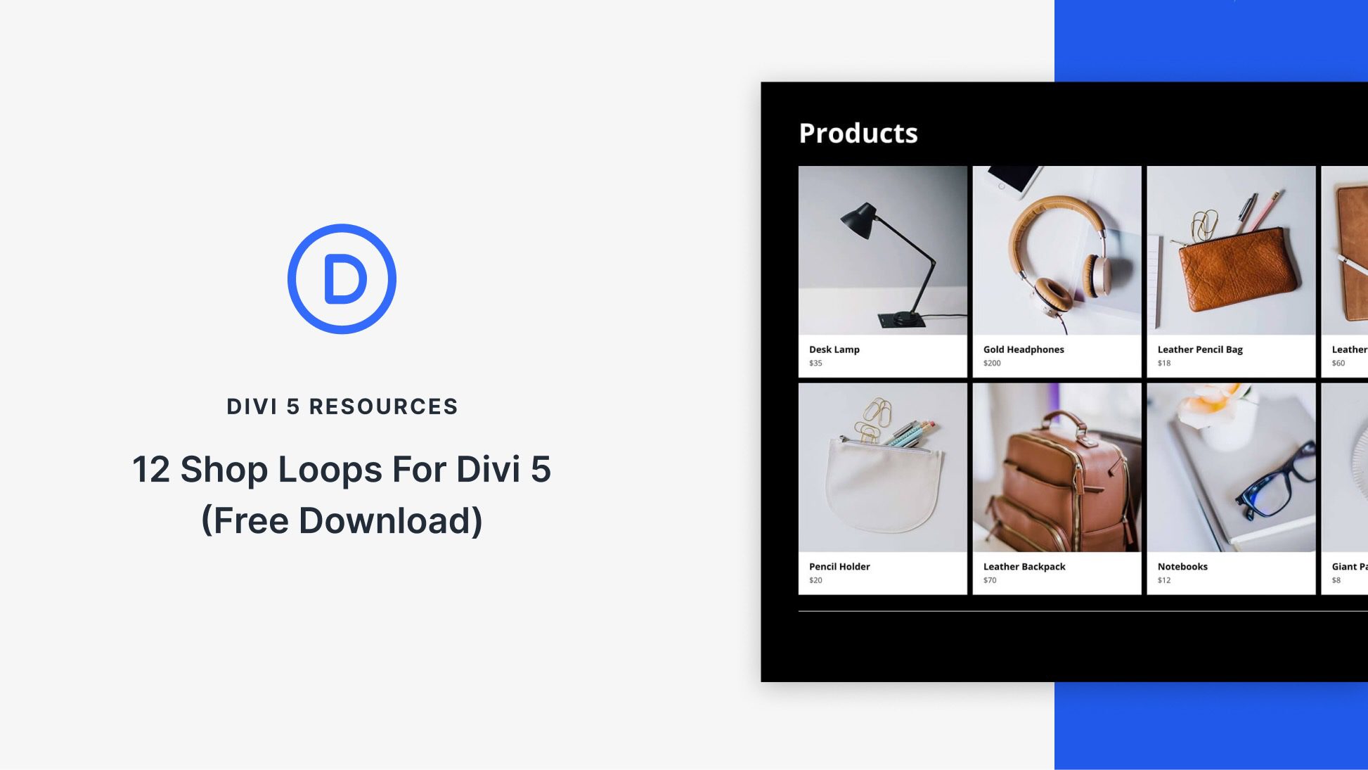 12 Shop Loops For Divi 5 (Free Download)