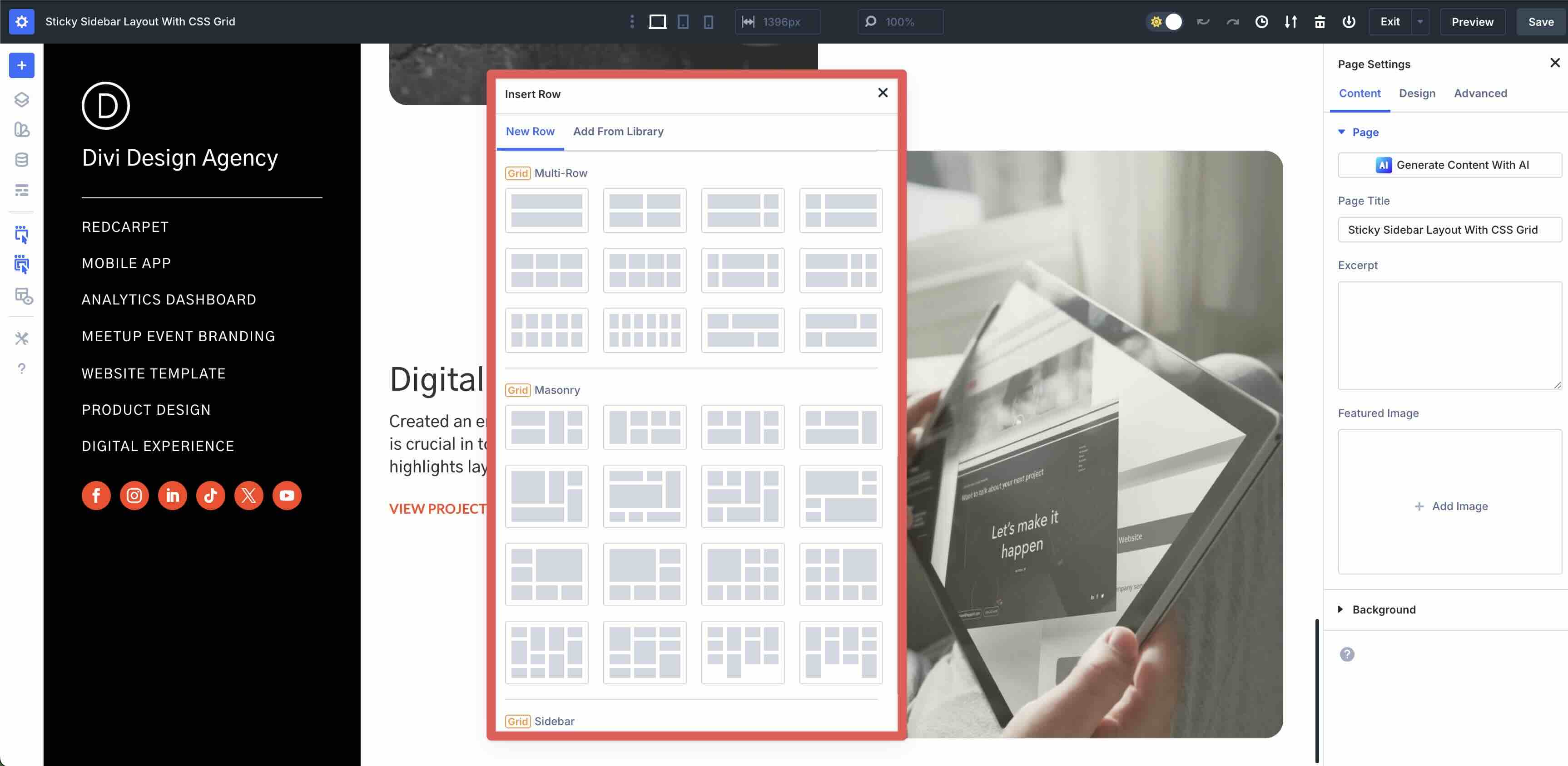 Sticky Sidebar Layout With CSS Grid