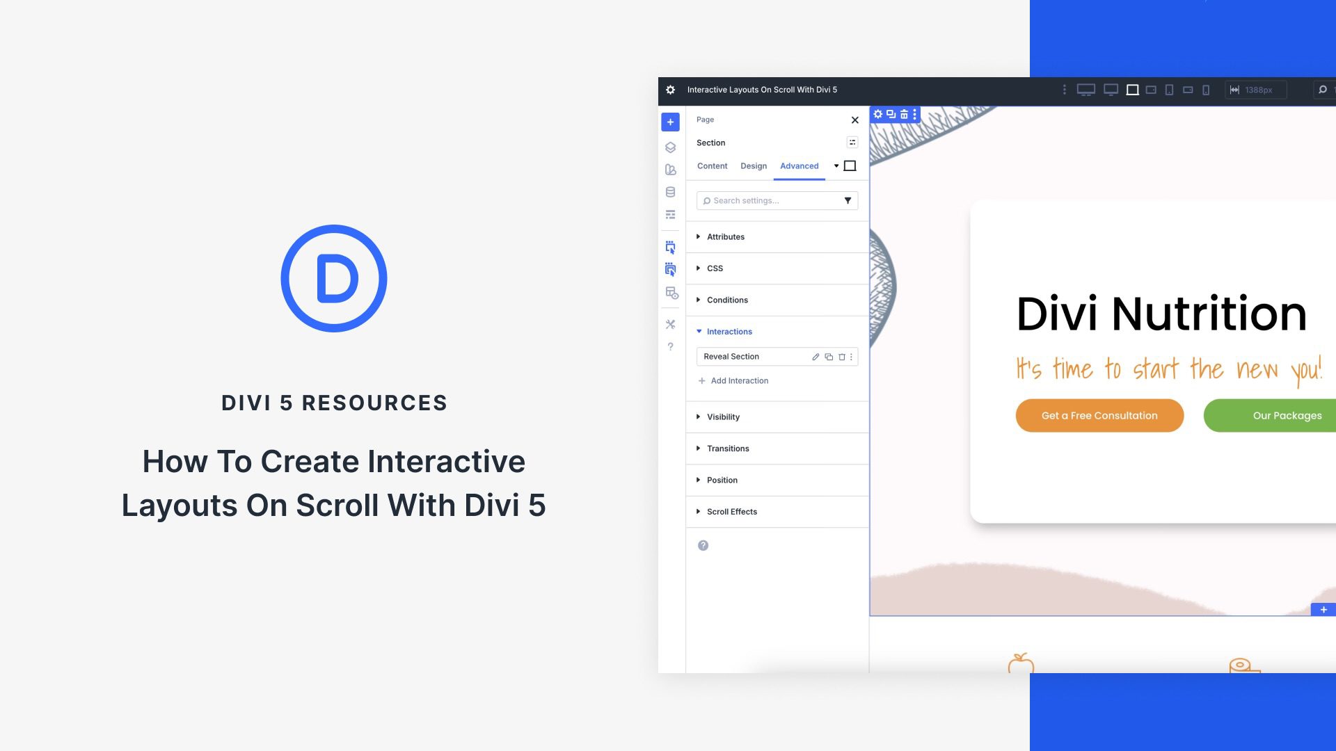 How To Create Interactive Layouts On Scroll With Divi 5