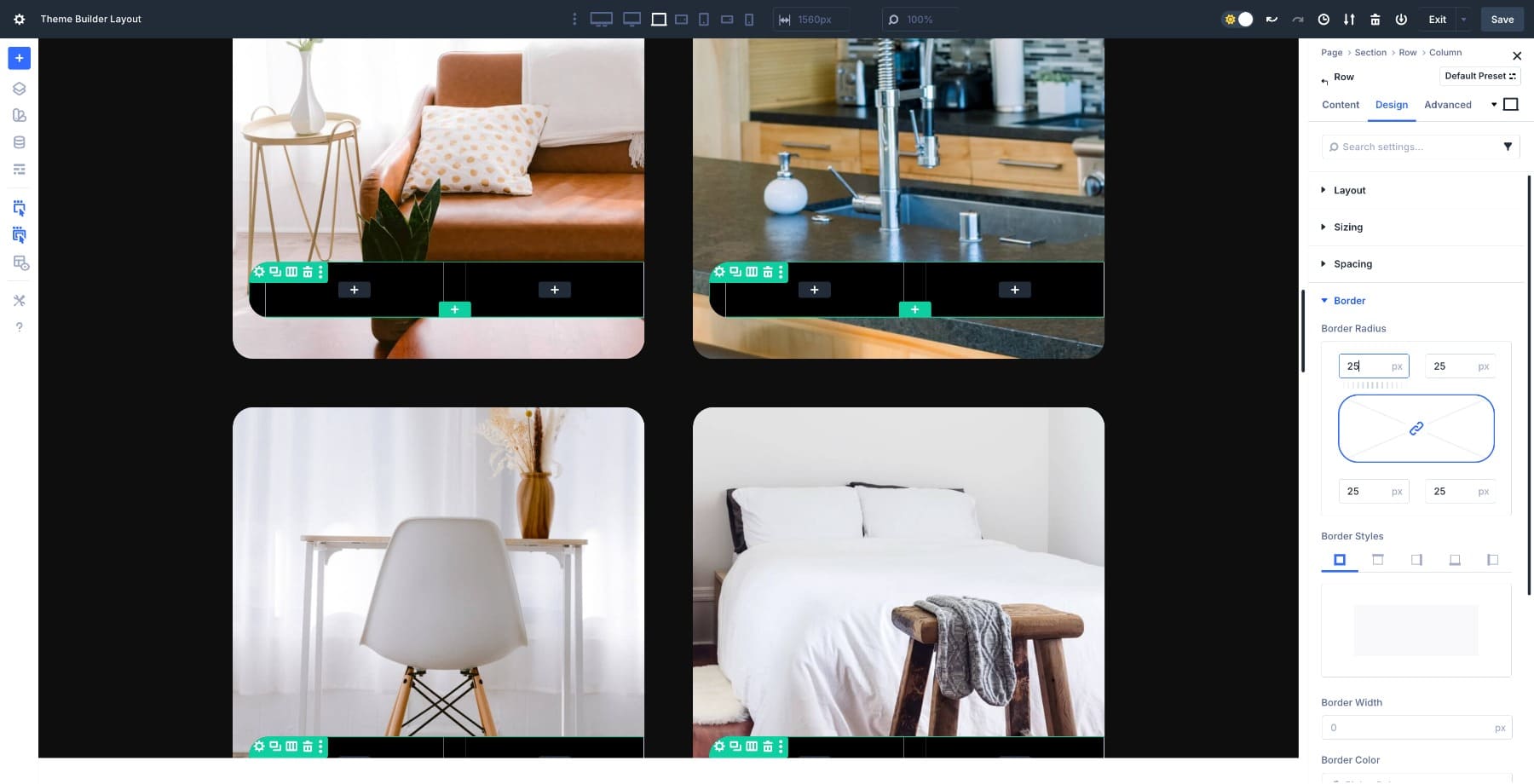 add row border radius