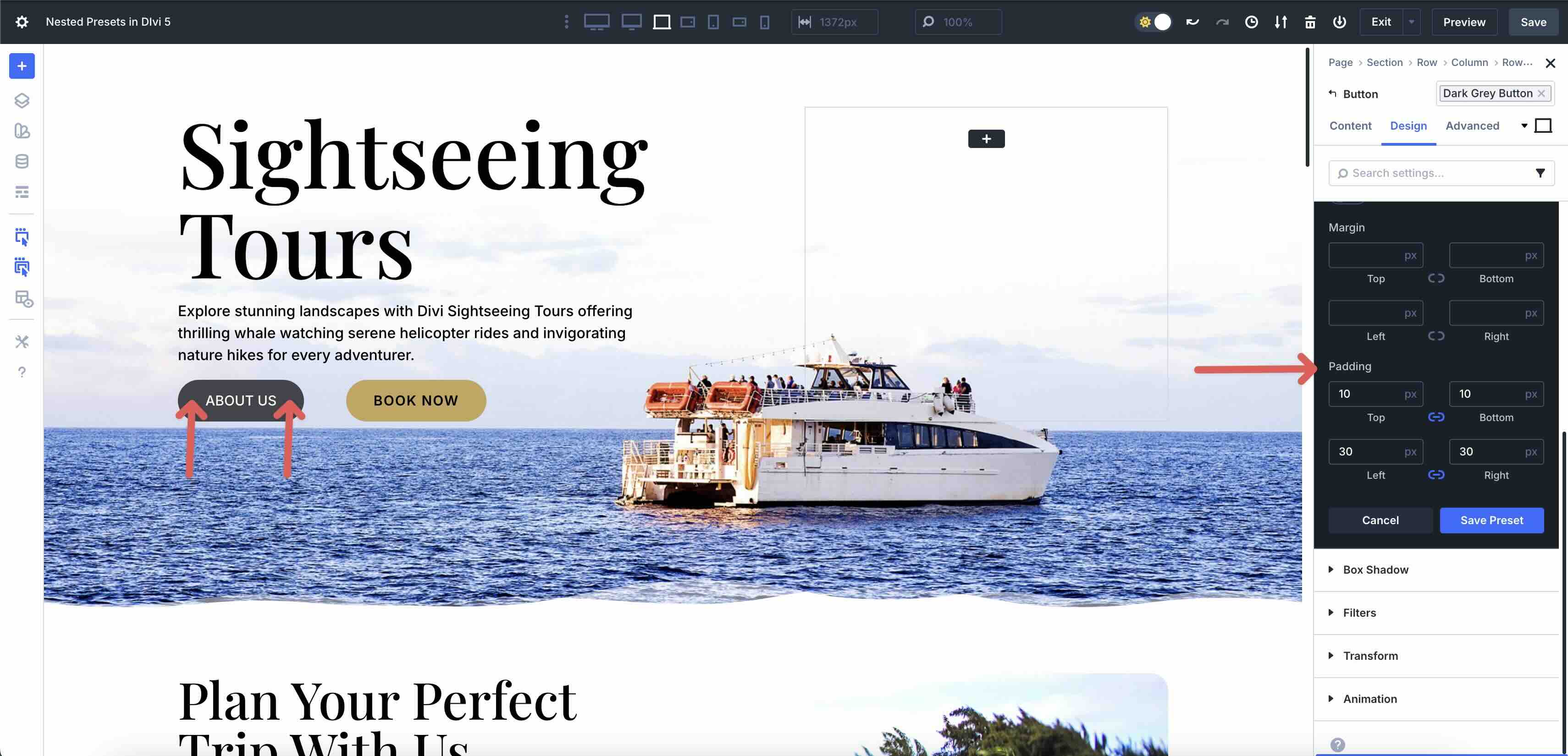 Nested Presets in Divi 5