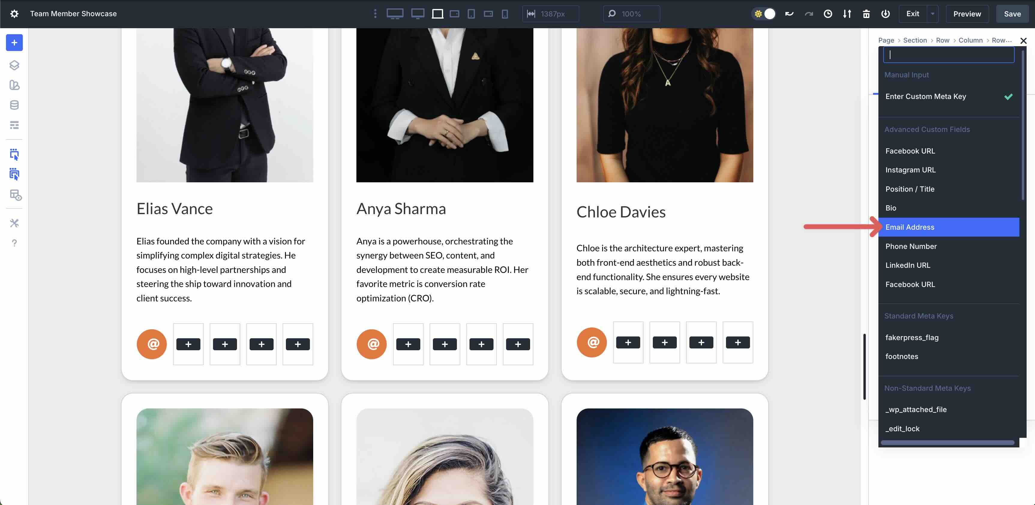 build a team directory using Loop Builder