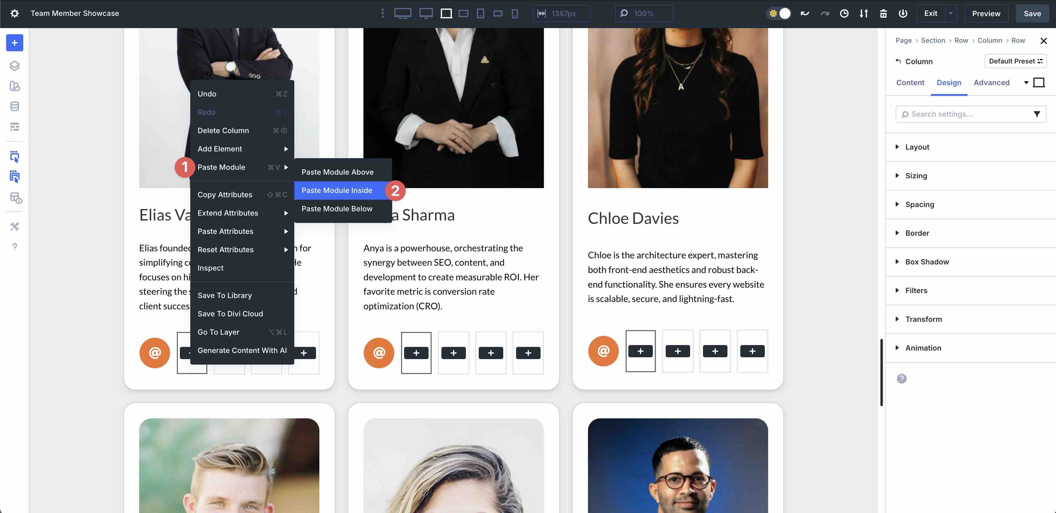 build a team directory using Loop Builder