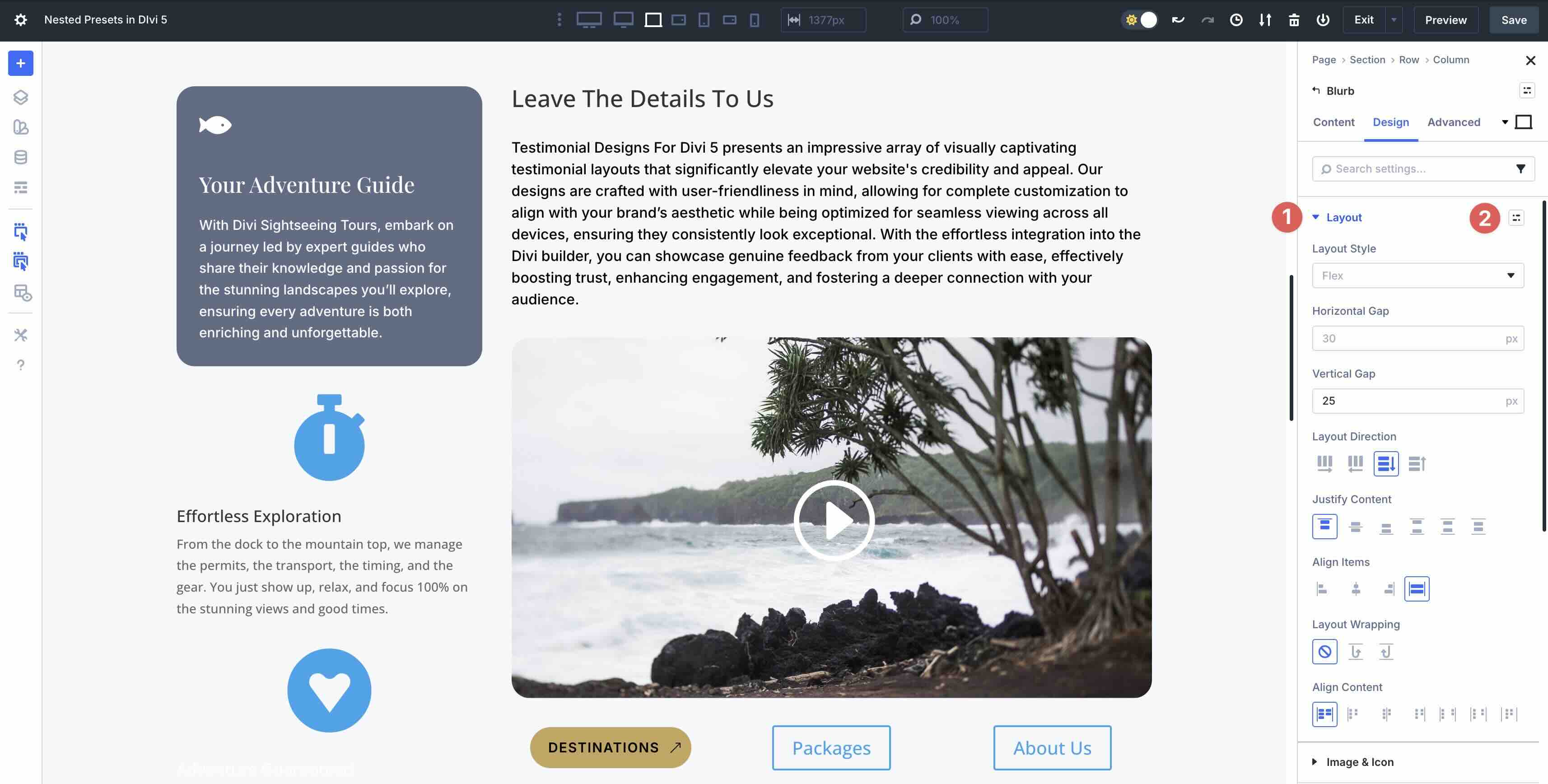 Nested Presets in Divi 5