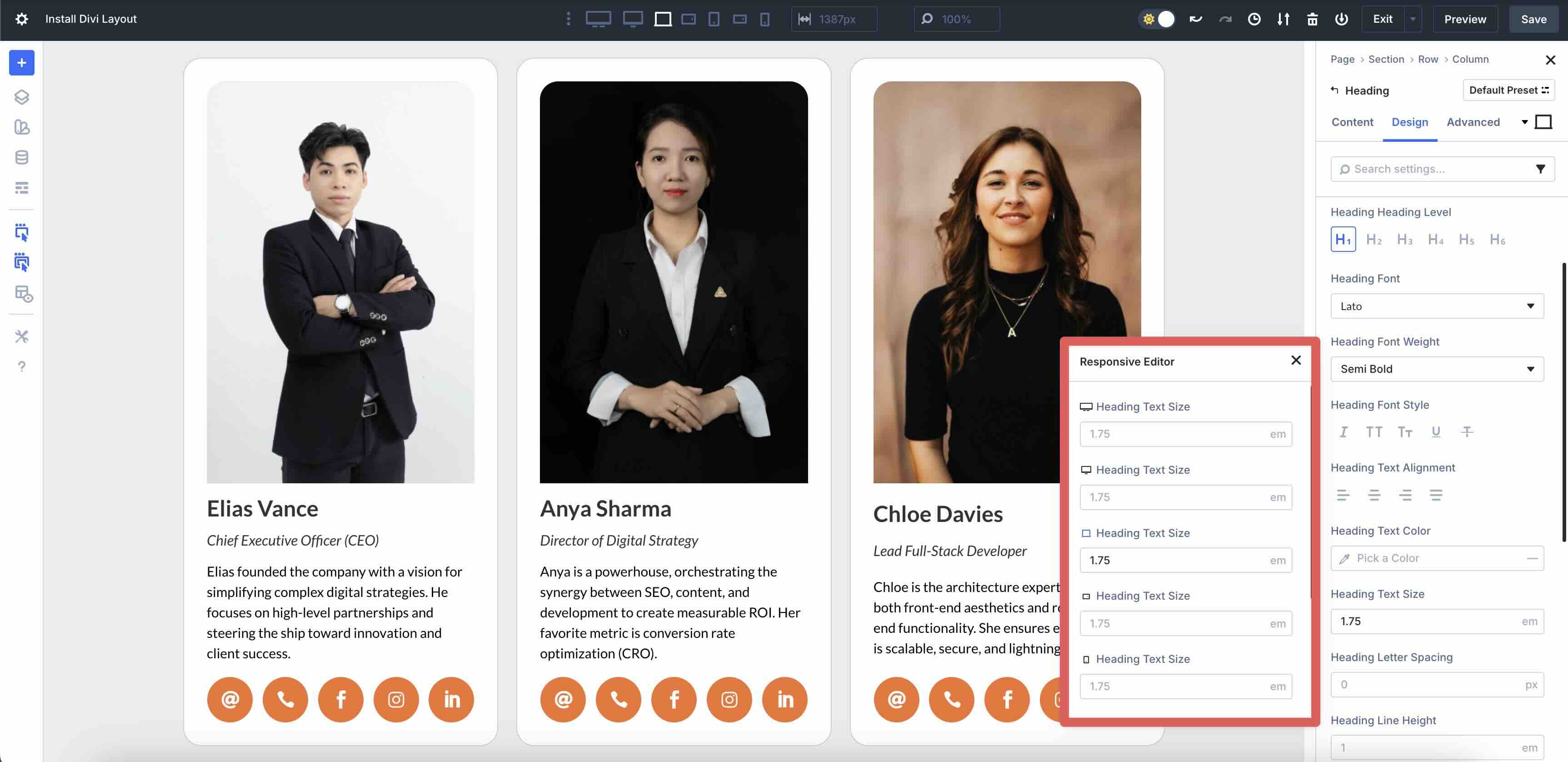 build a team directory using Loop Builder