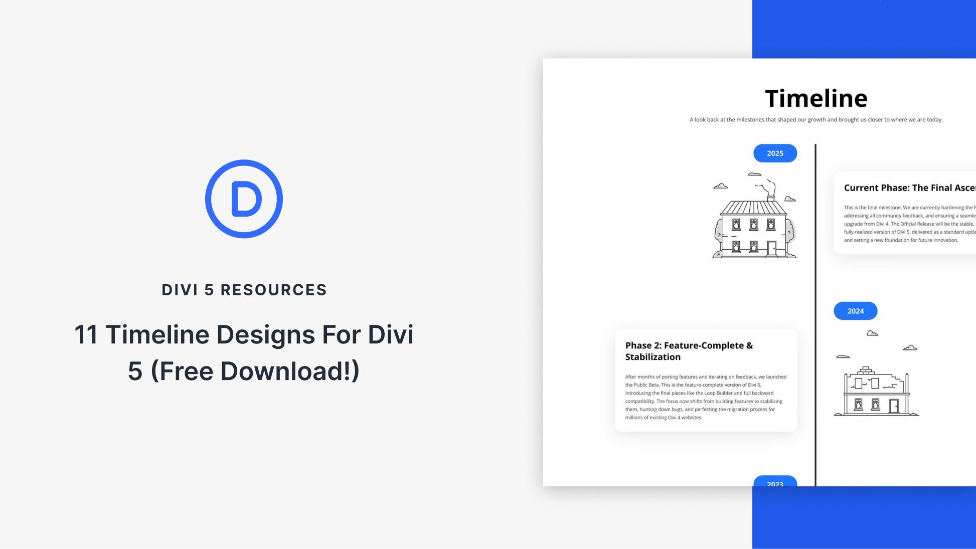 11 Timeline Designs For Divi 5 (Free Download!)