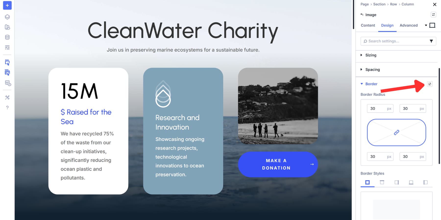 A screenshot of where to find the Option Group Presets in Divi 5