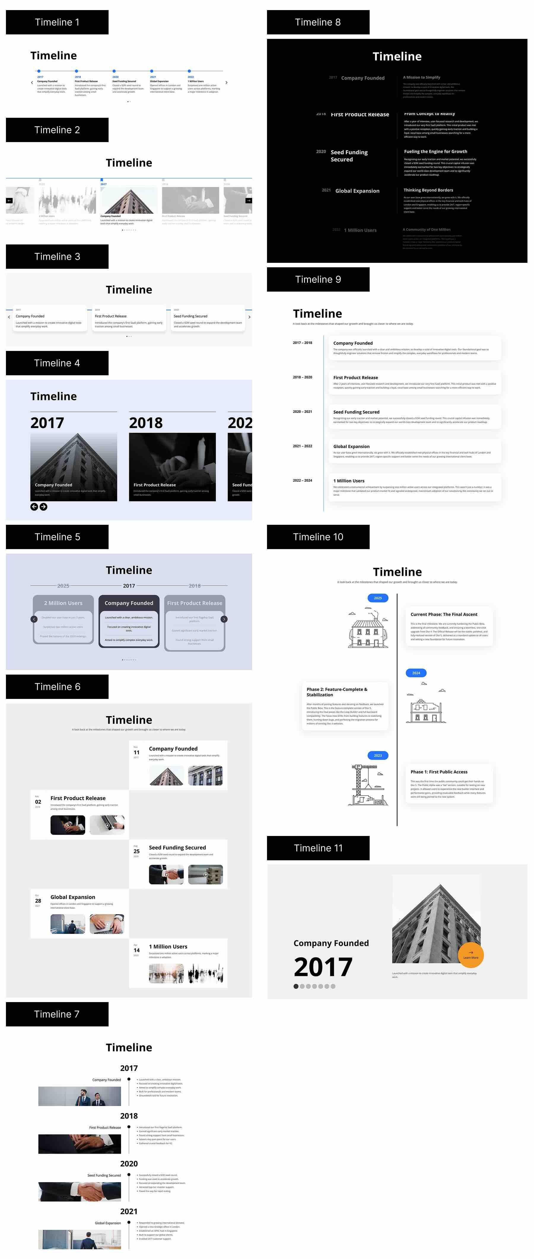 Timeline Designs For Divi 5