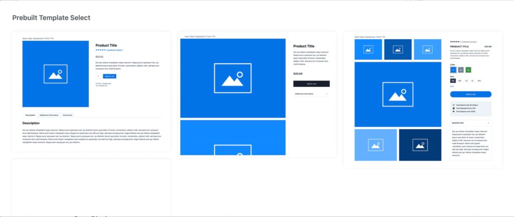 Kadence Product Page Templates