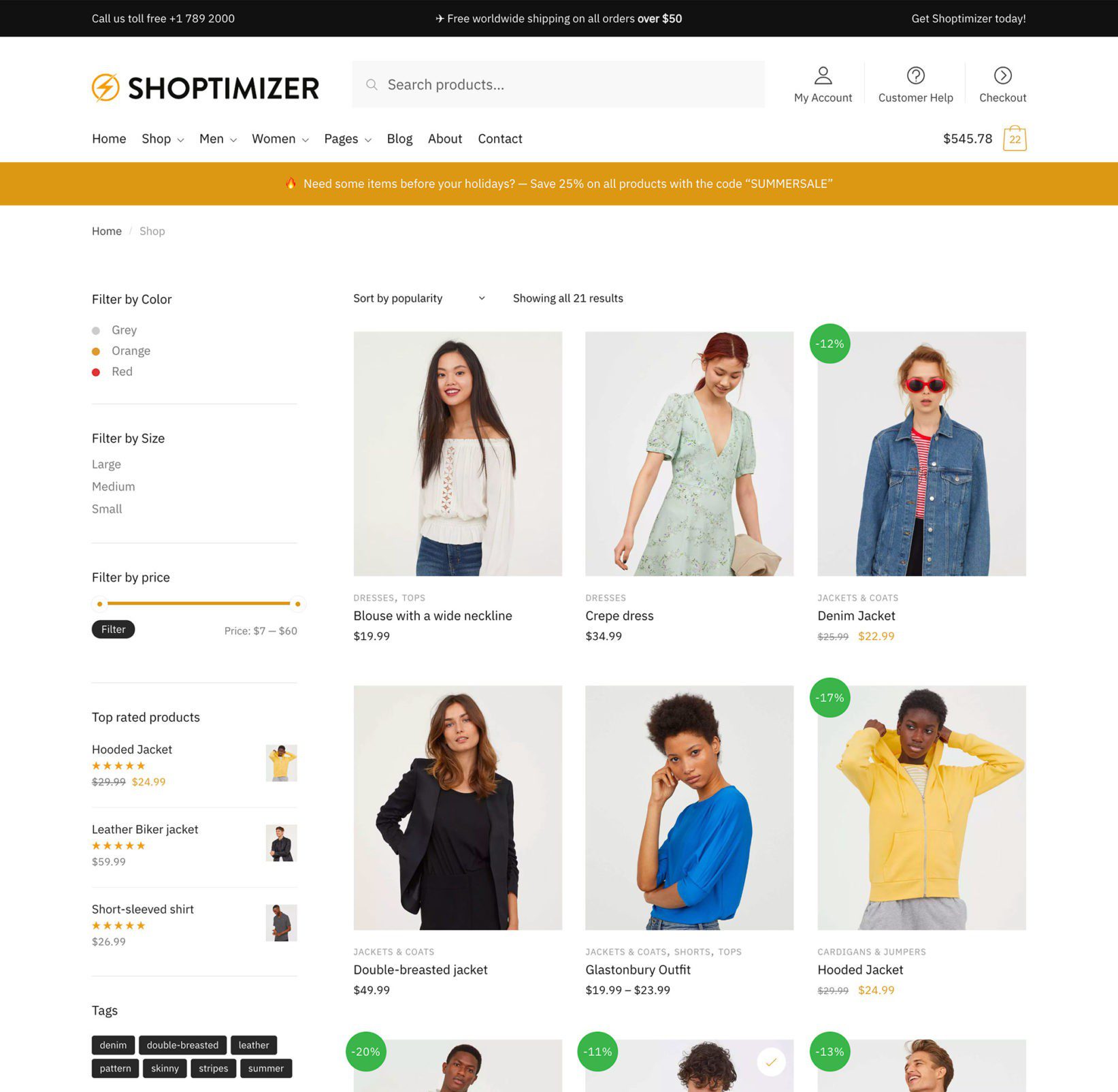 Shoptimizer Category Page Example