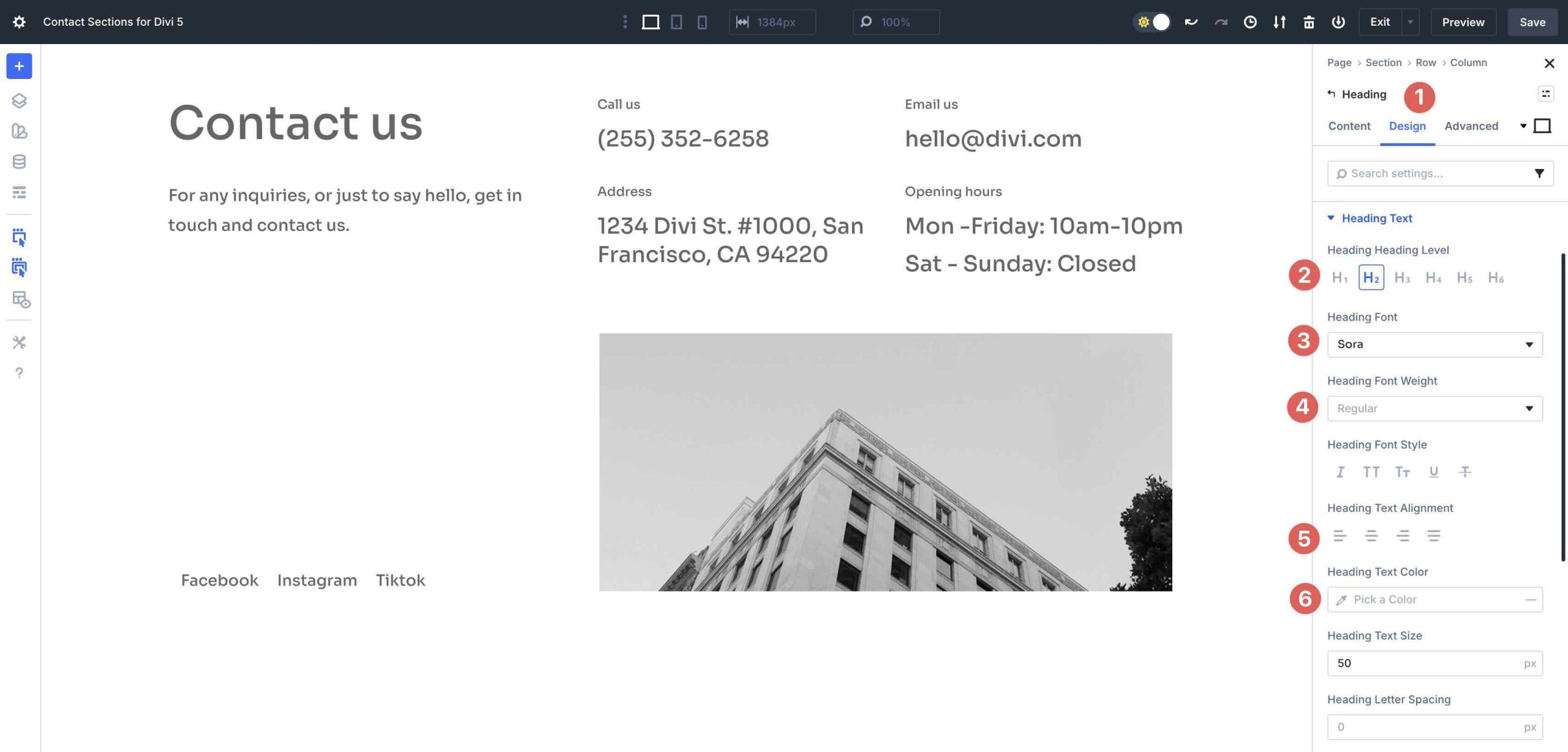 adjust heading styles