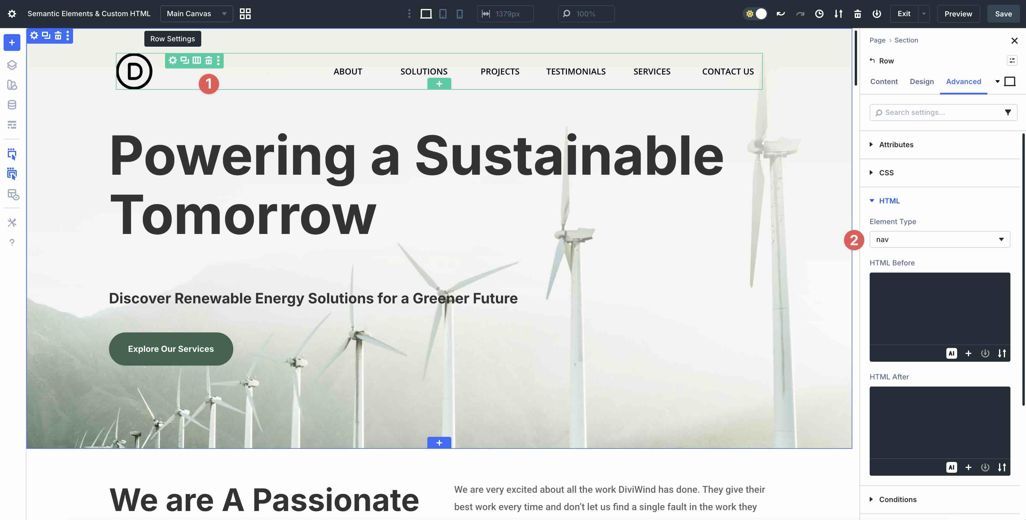 using the sav semantic element in Divi 5
