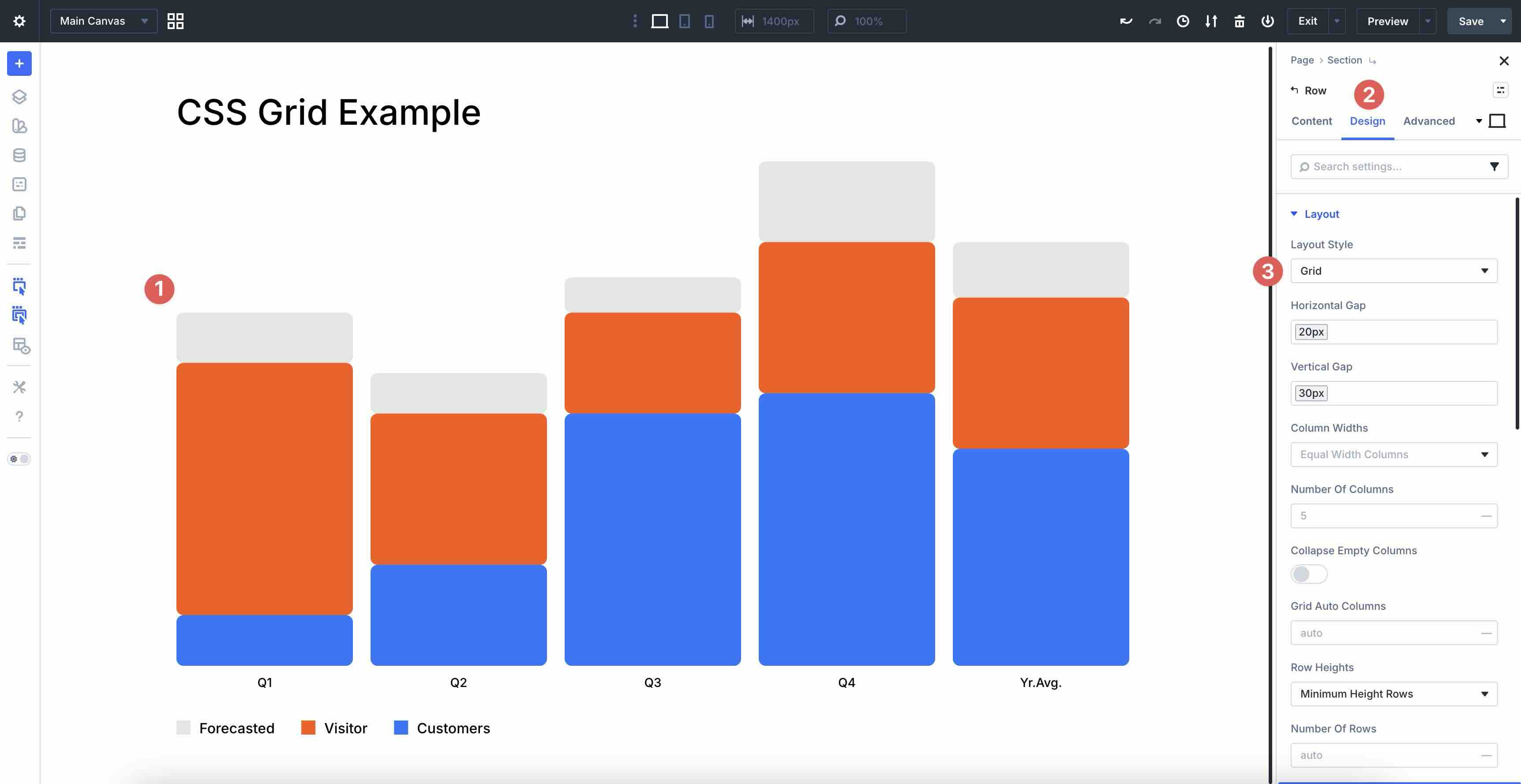 CSS grid layout style