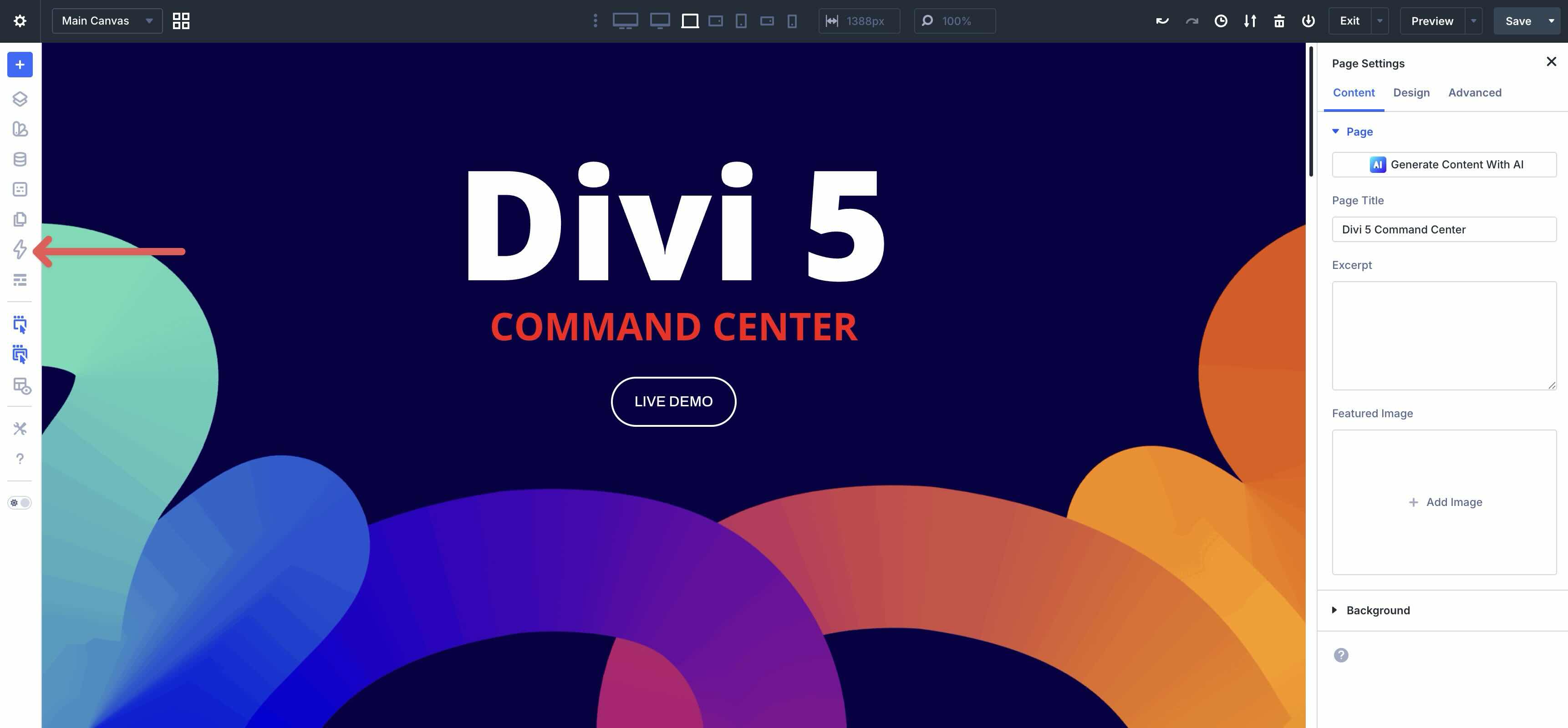 activate the Divi 5 Command Center