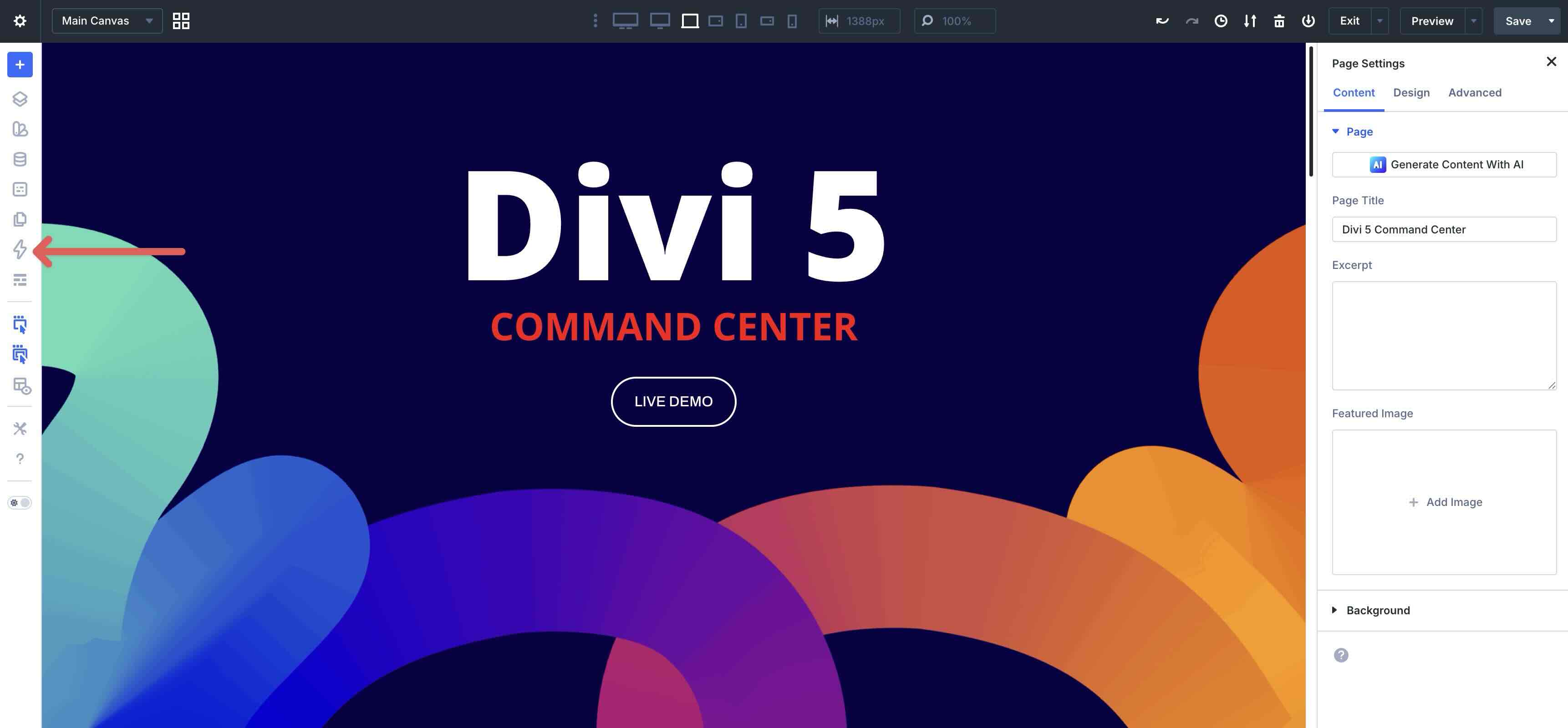 activate the Divi 5 Command Center