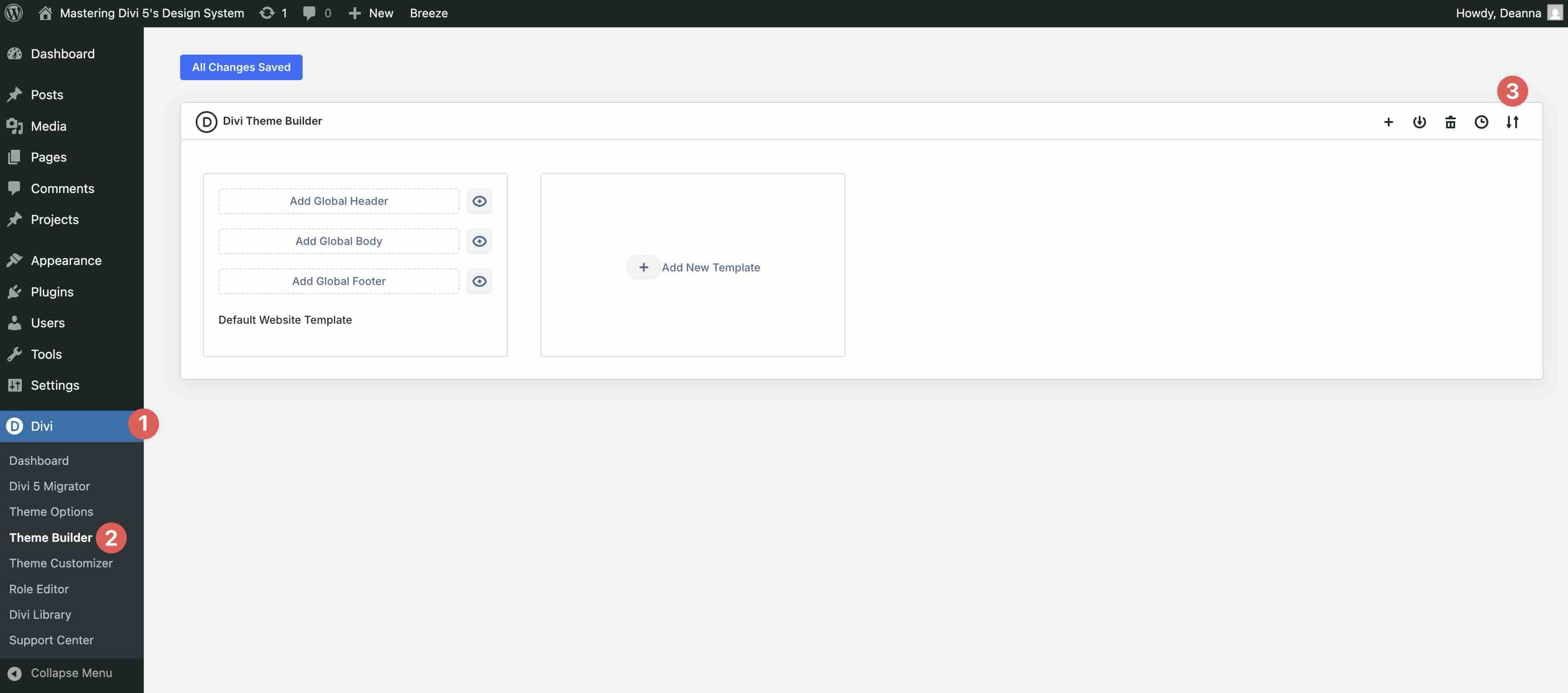 theme builder templates