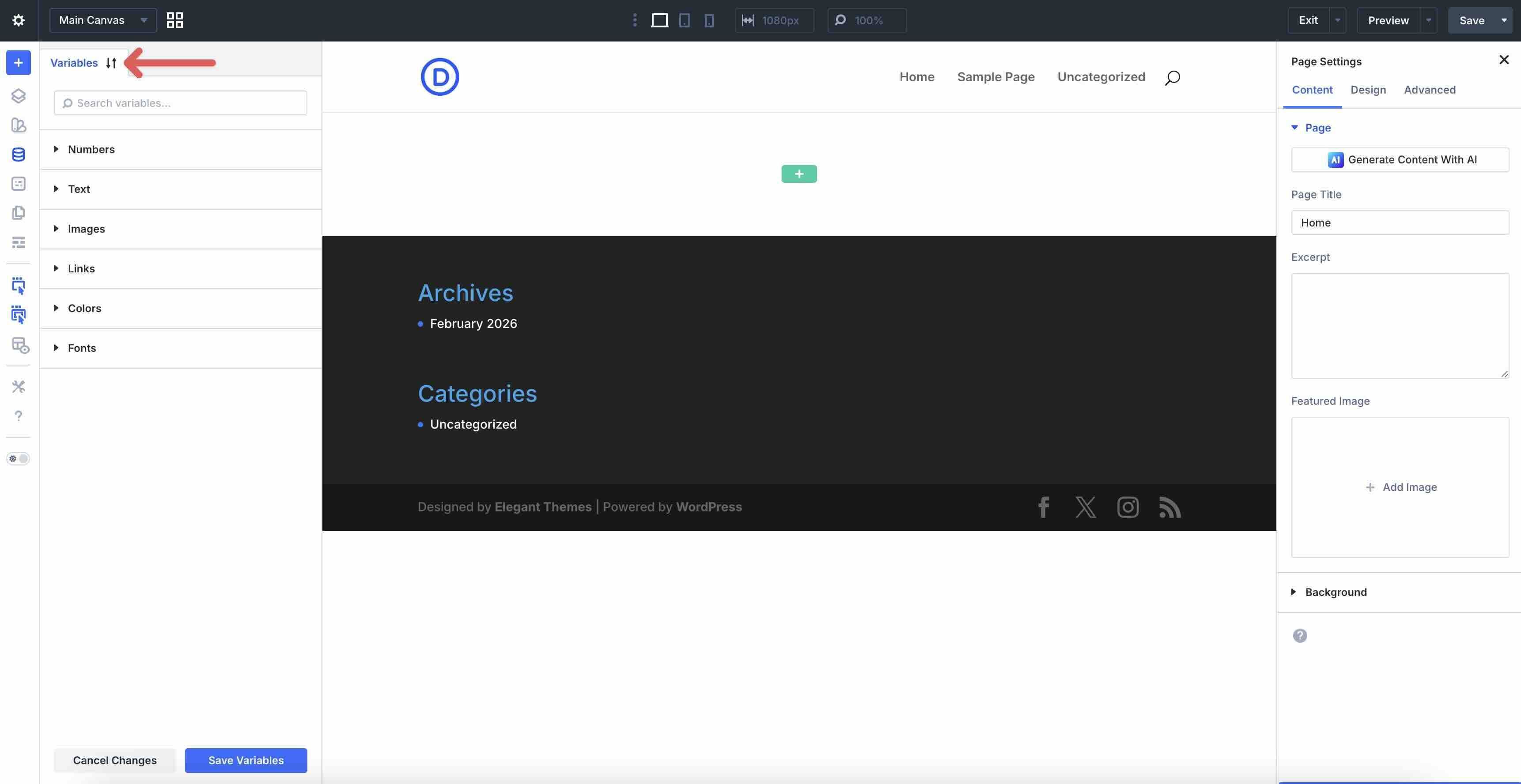 importing Design Variables into Divi 5