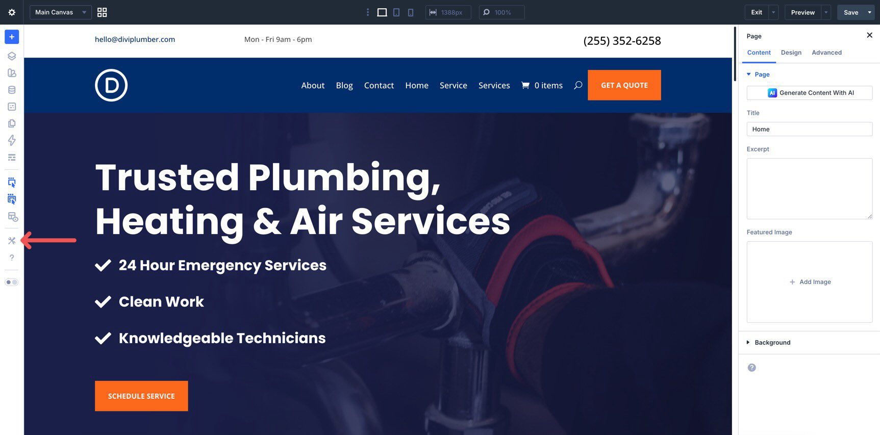 Visual Builder settings in Divi 5