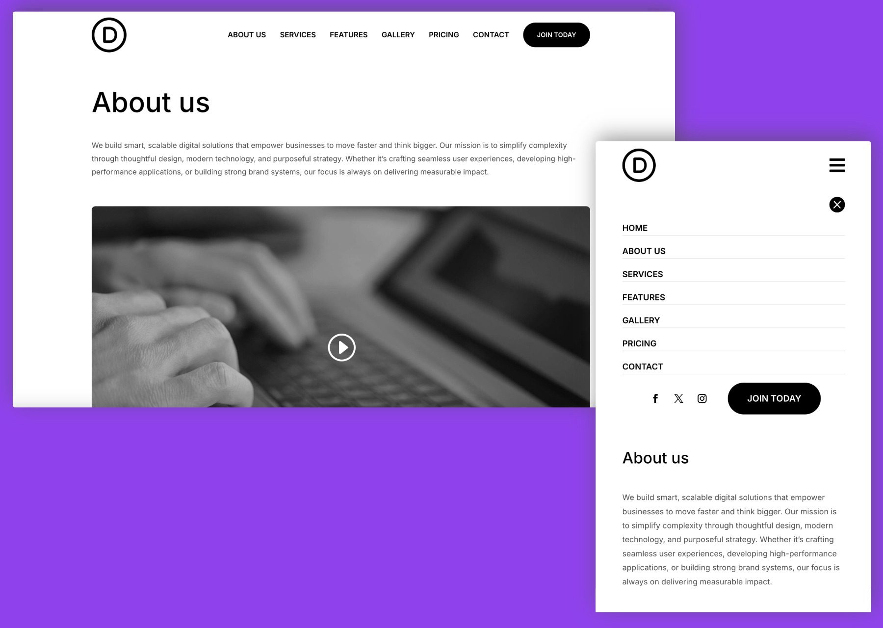 Responsive menu with Divi 5
