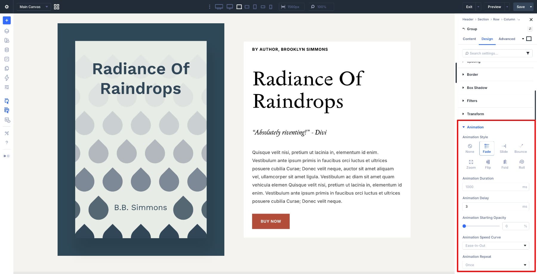 Add fade animation for a smoother reveal