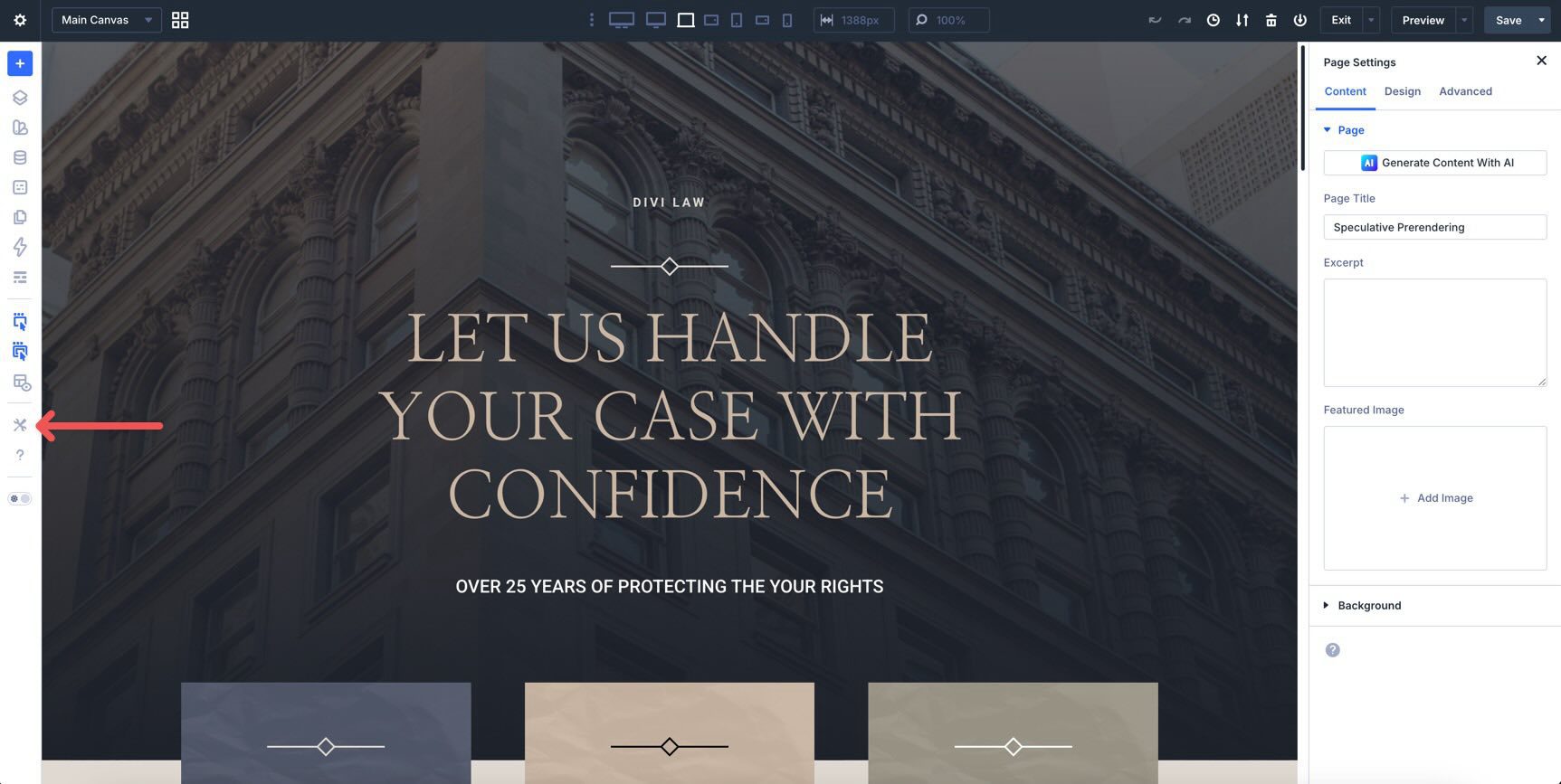 Builder settings in Divi 5