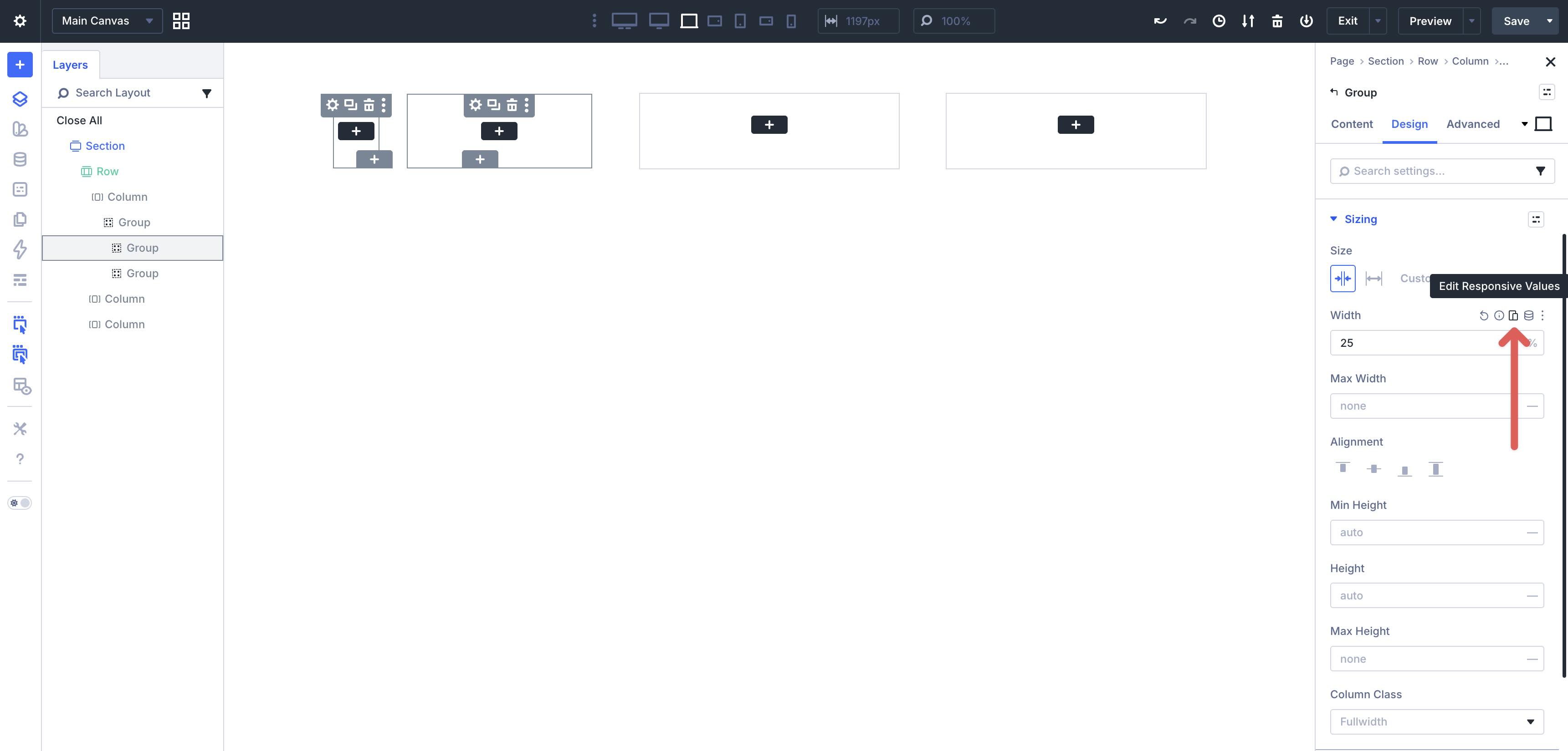 Editing responsive values in Divi 5