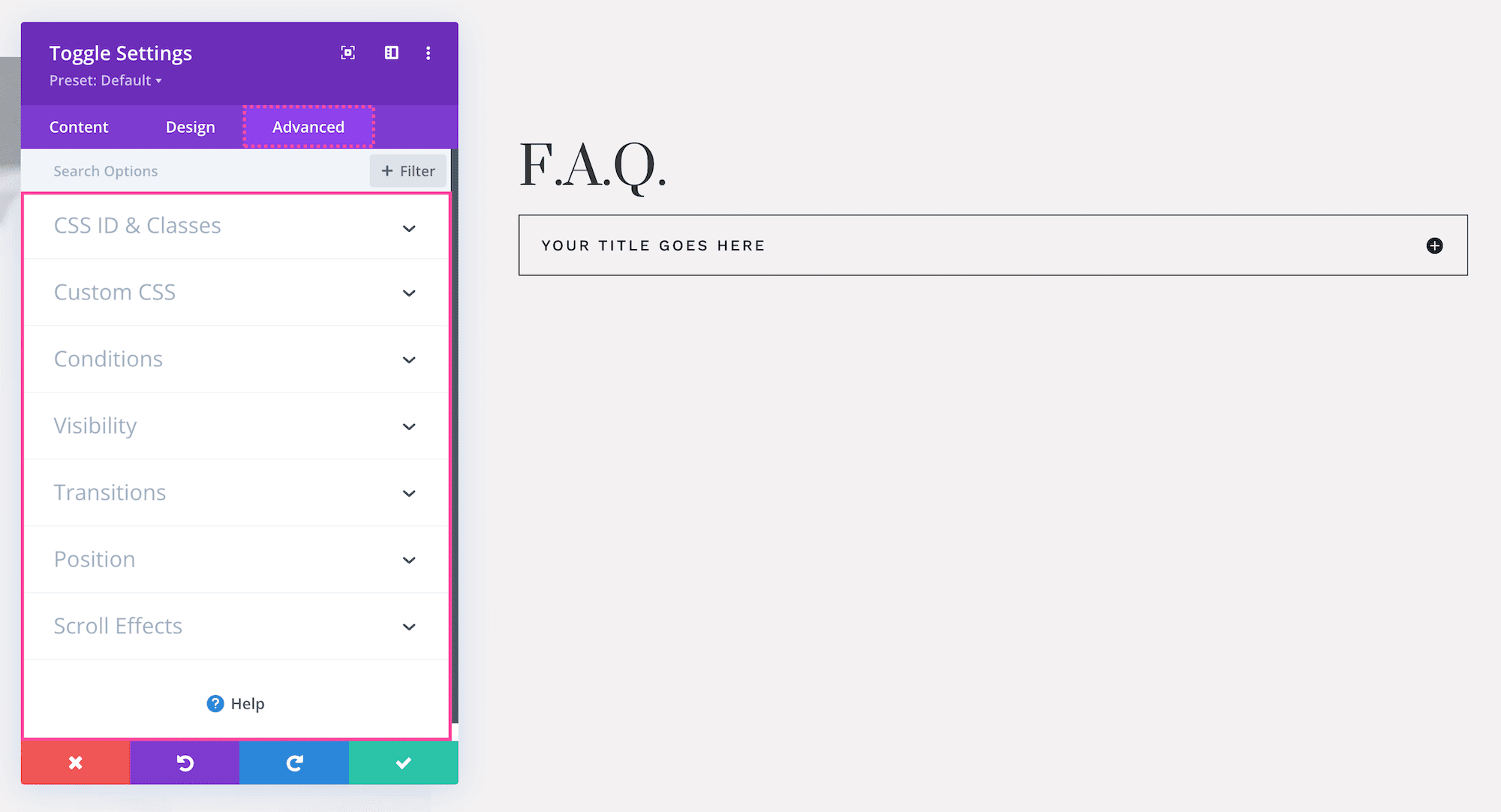 How to use the Divi Toggle Module