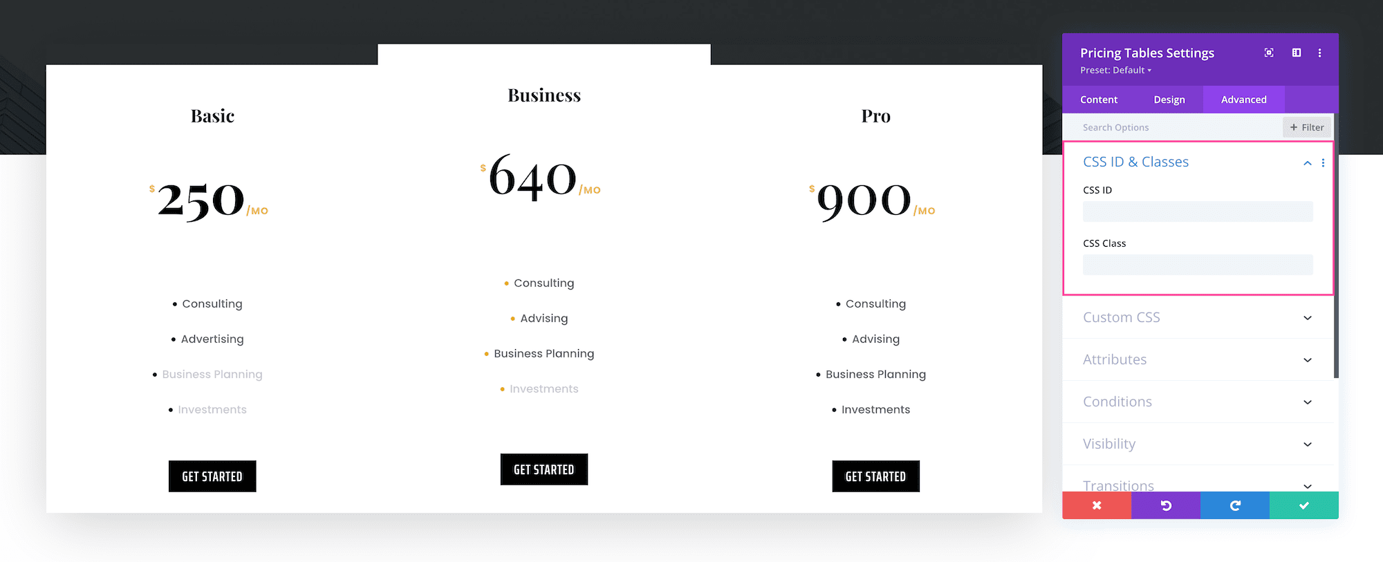 How to use the Divi Pricing Tables Module