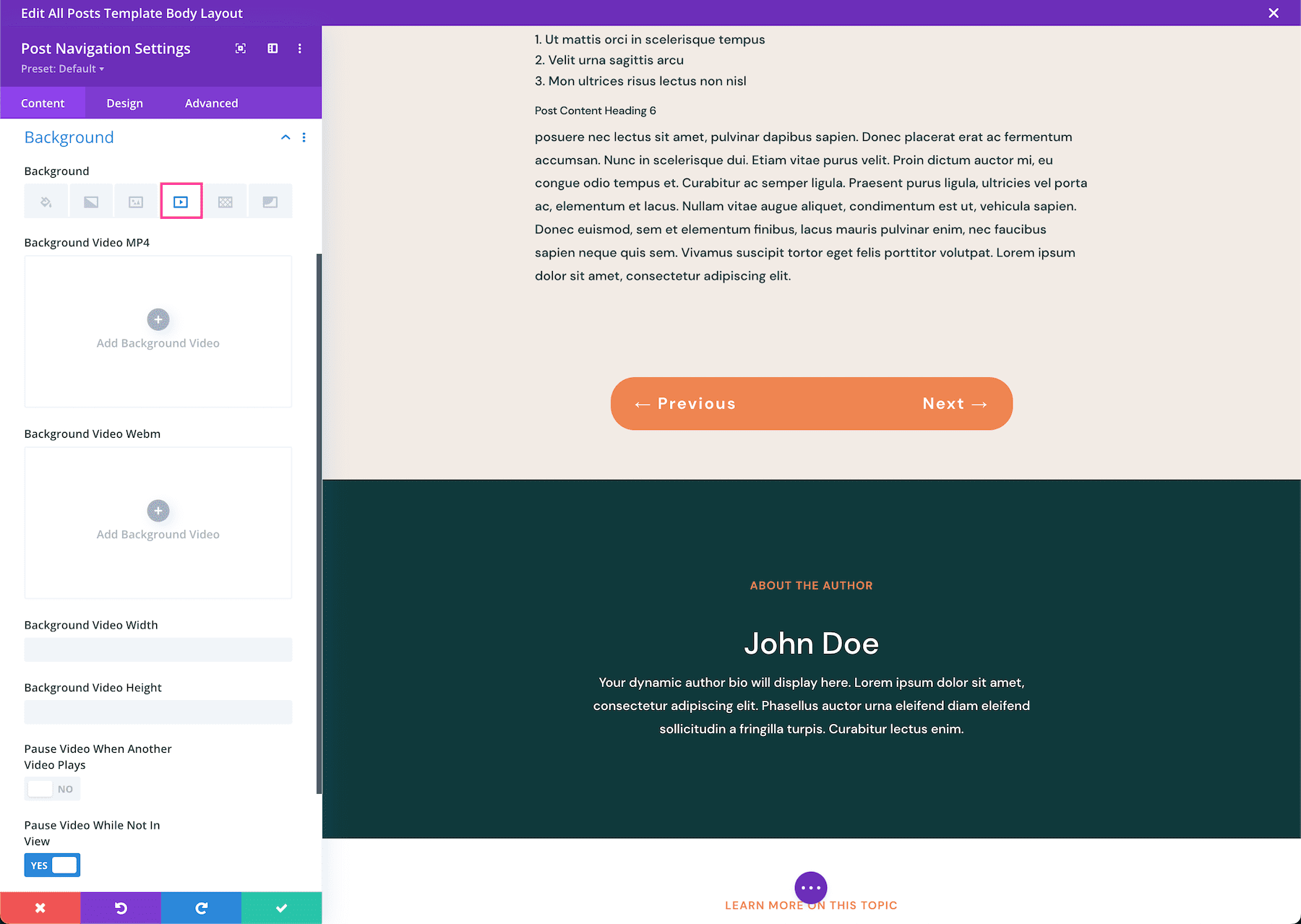 How to add a background video