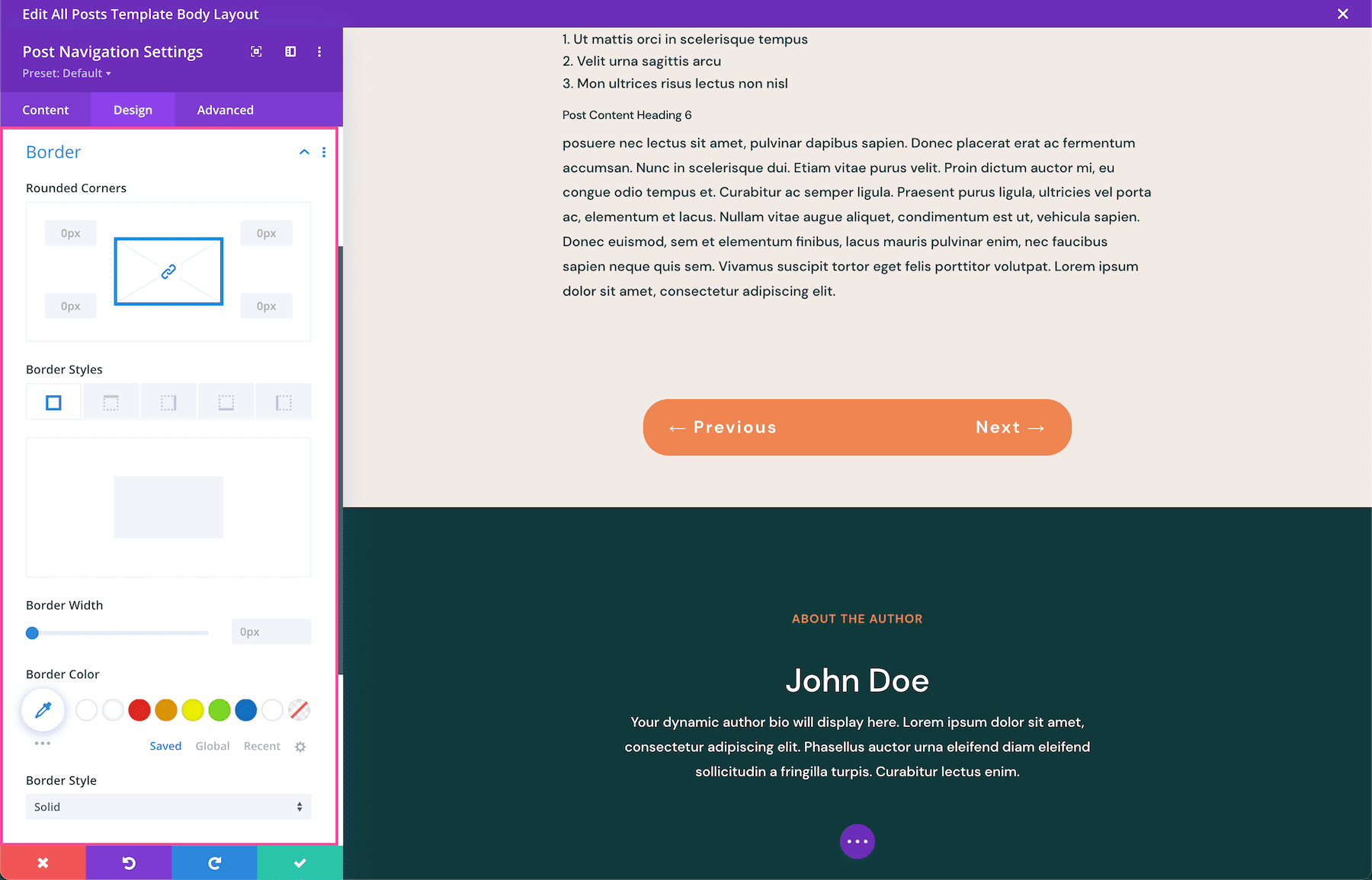 How to use the Divi Post Navigation Module