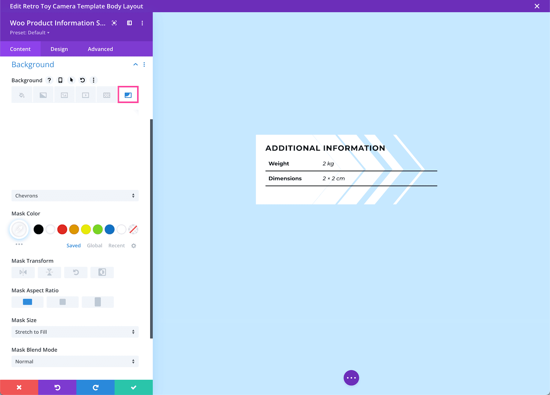 How to add a background mask