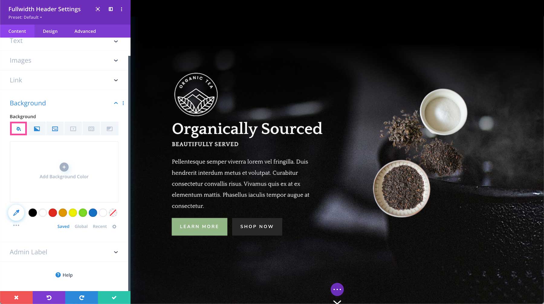 How to add a background color