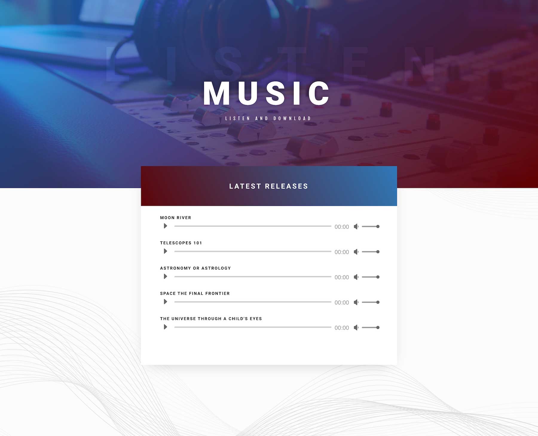 Example of the Divi Audio Module